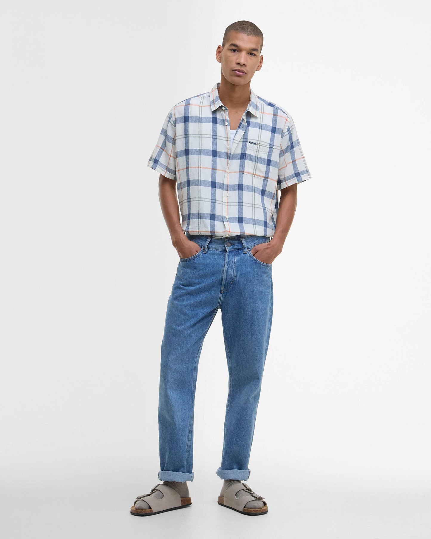 Barbour Croft Mens Summer Shirt - Sea Haze Tartan