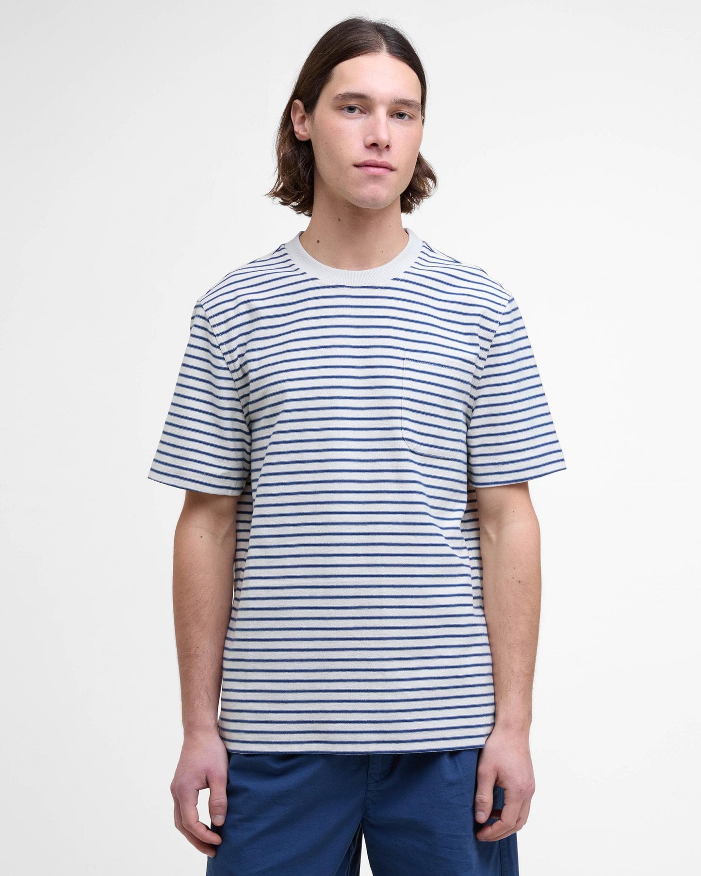 Barbour Frensham Mens Striped T-Shirt - Oatmeal