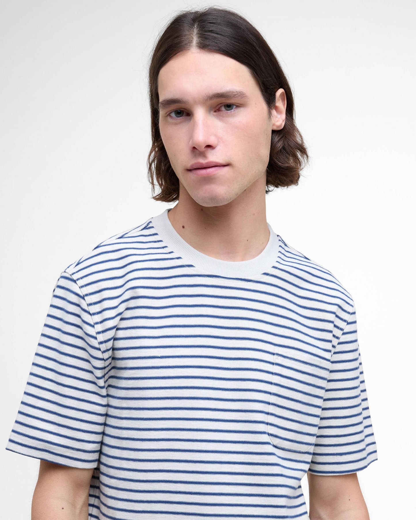 Barbour Frensham Mens Striped T-Shirt - Oatmeal