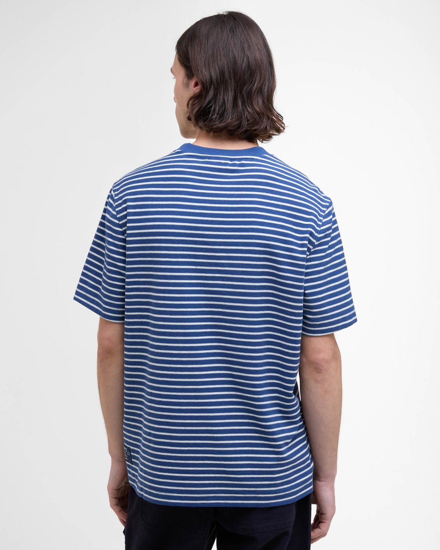 Barbour Frensham Mens Striped T-Shirt - Dark Denim