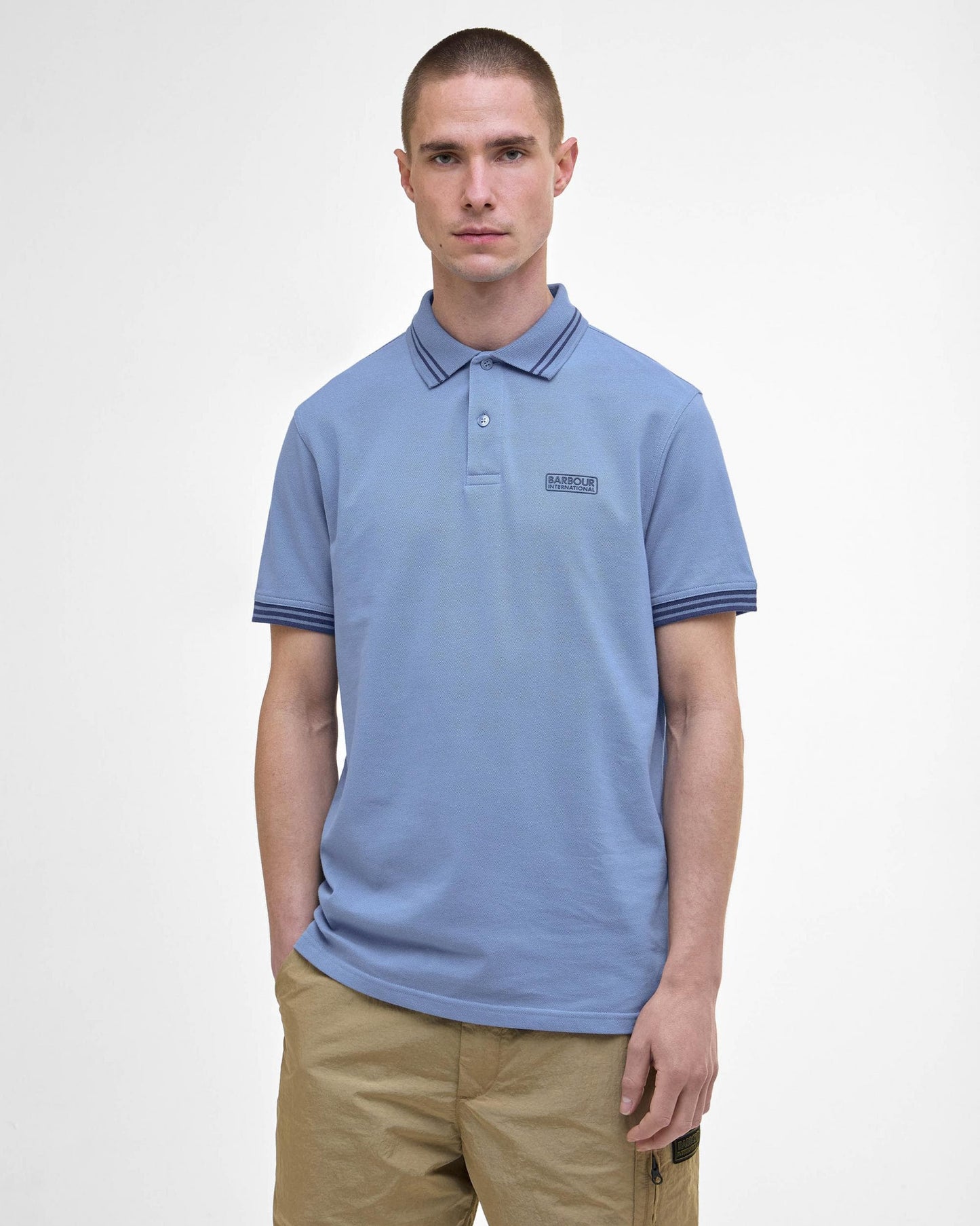 Barbour International Calibrated Mens Polo Shirt - Manor Blue