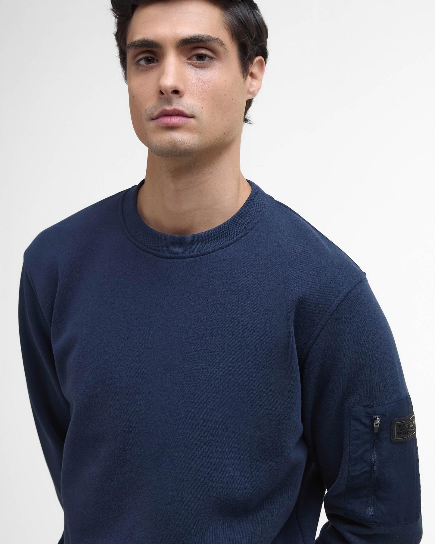 Barbour International Grip Mens C-Neck Sweatshirt - Navy