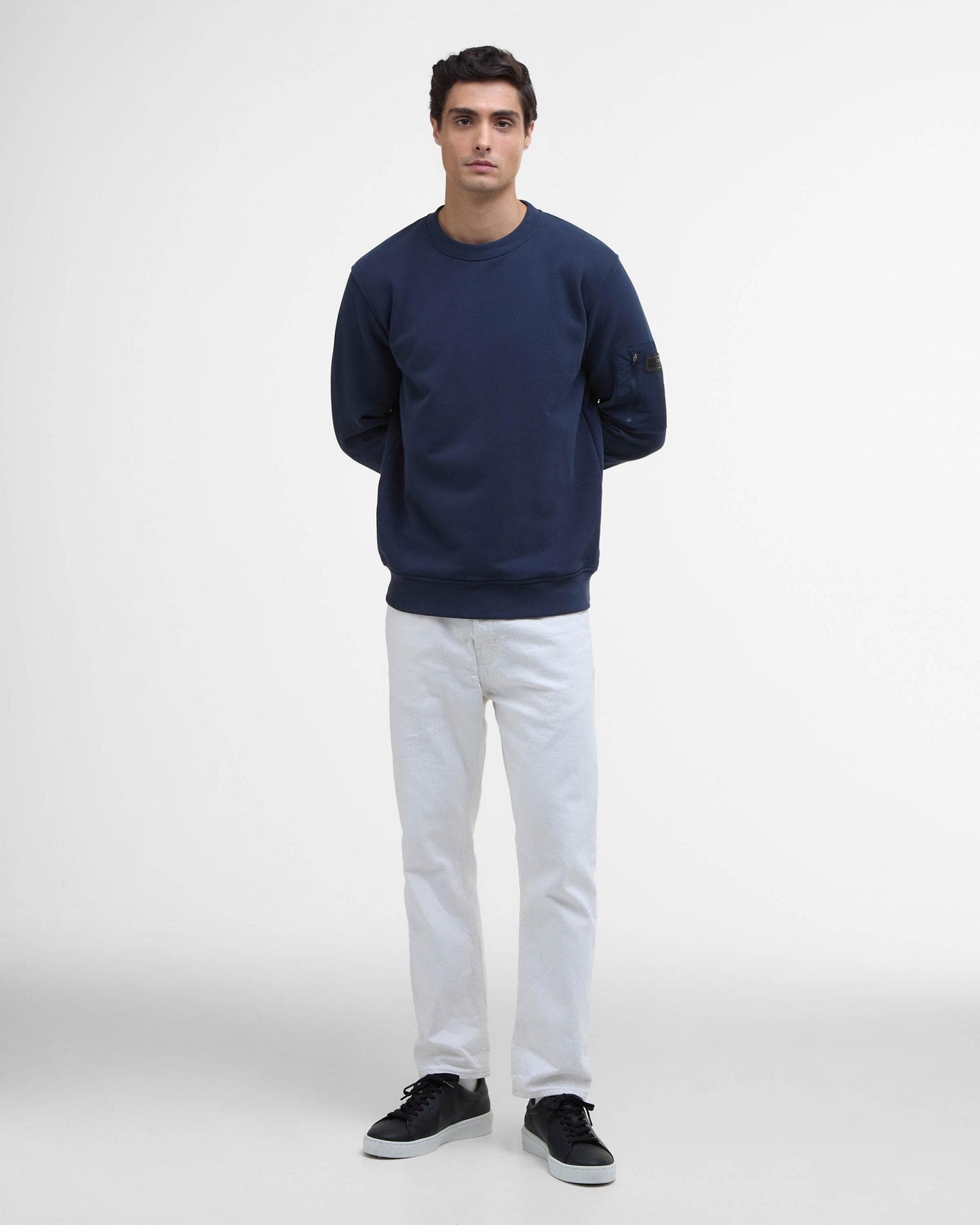 Barbour International Grip Mens C-Neck Sweatshirt - Navy