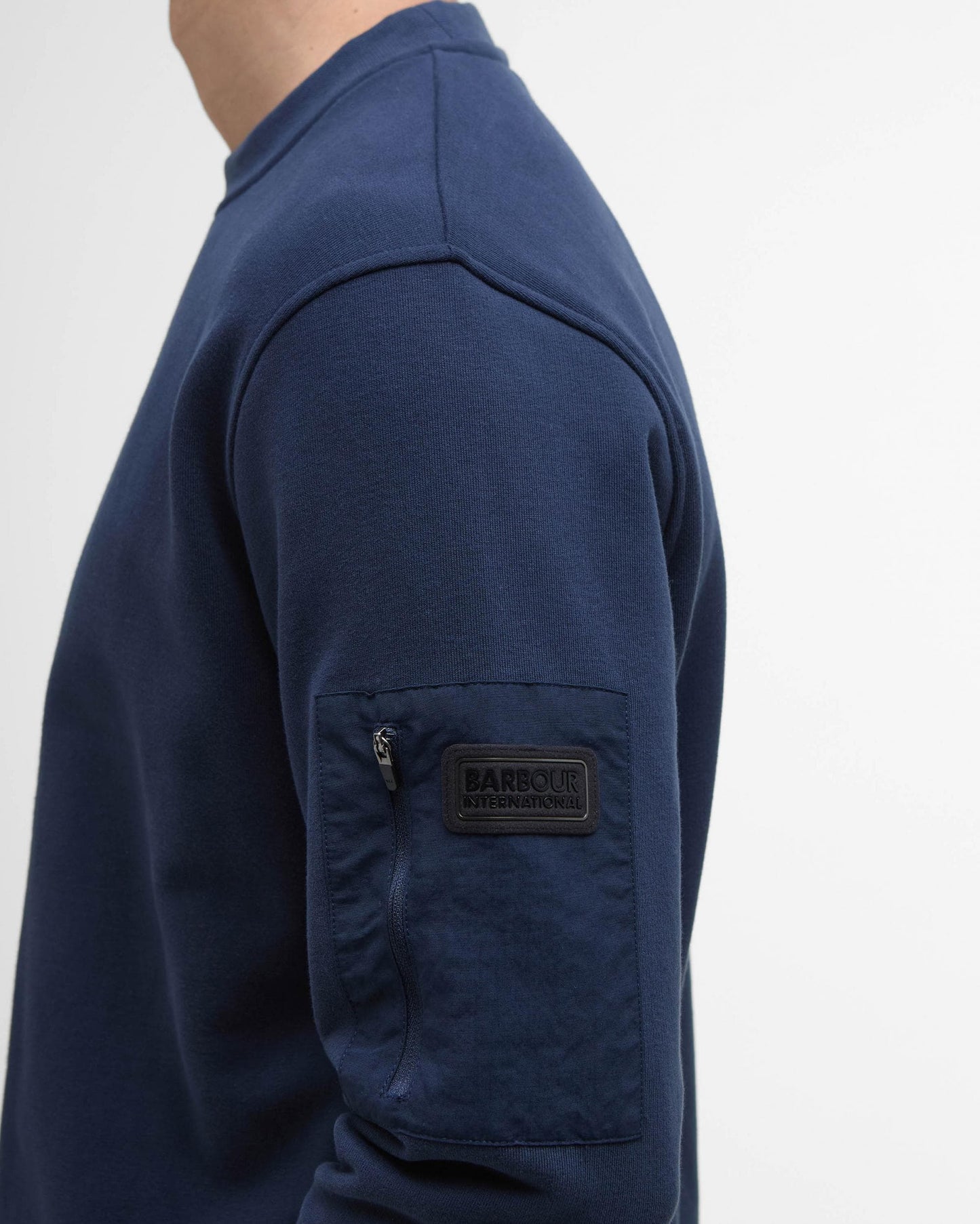 Barbour International Grip Mens C-Neck Sweatshirt - Navy