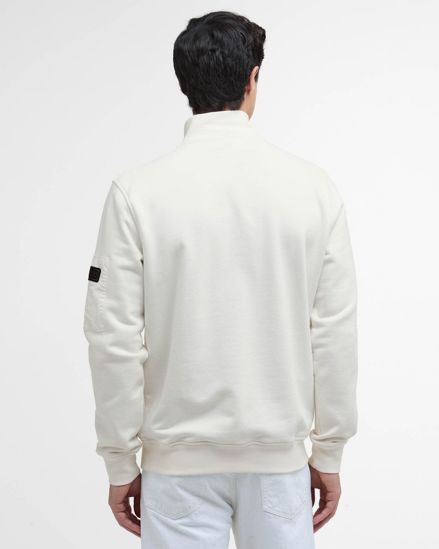 Barbour International Ewan Mens Funnel Neck Sweatshirt - Whisper White