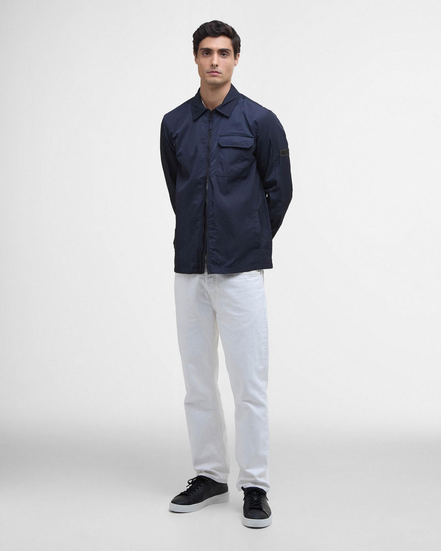 Barbour International Rosso Mens Ripstop Overshirt - Navy