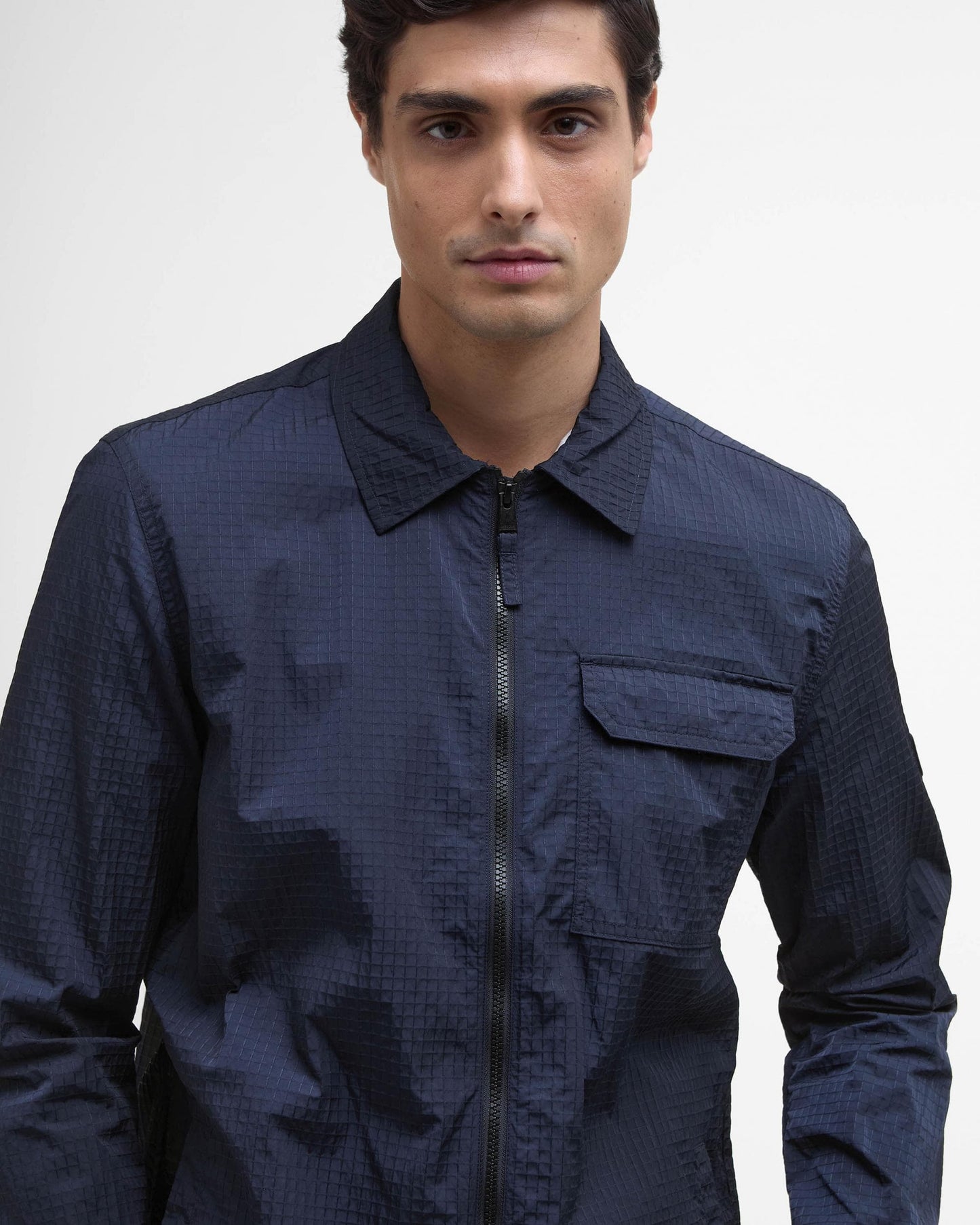 Barbour International Rosso Mens Ripstop Overshirt - Navy