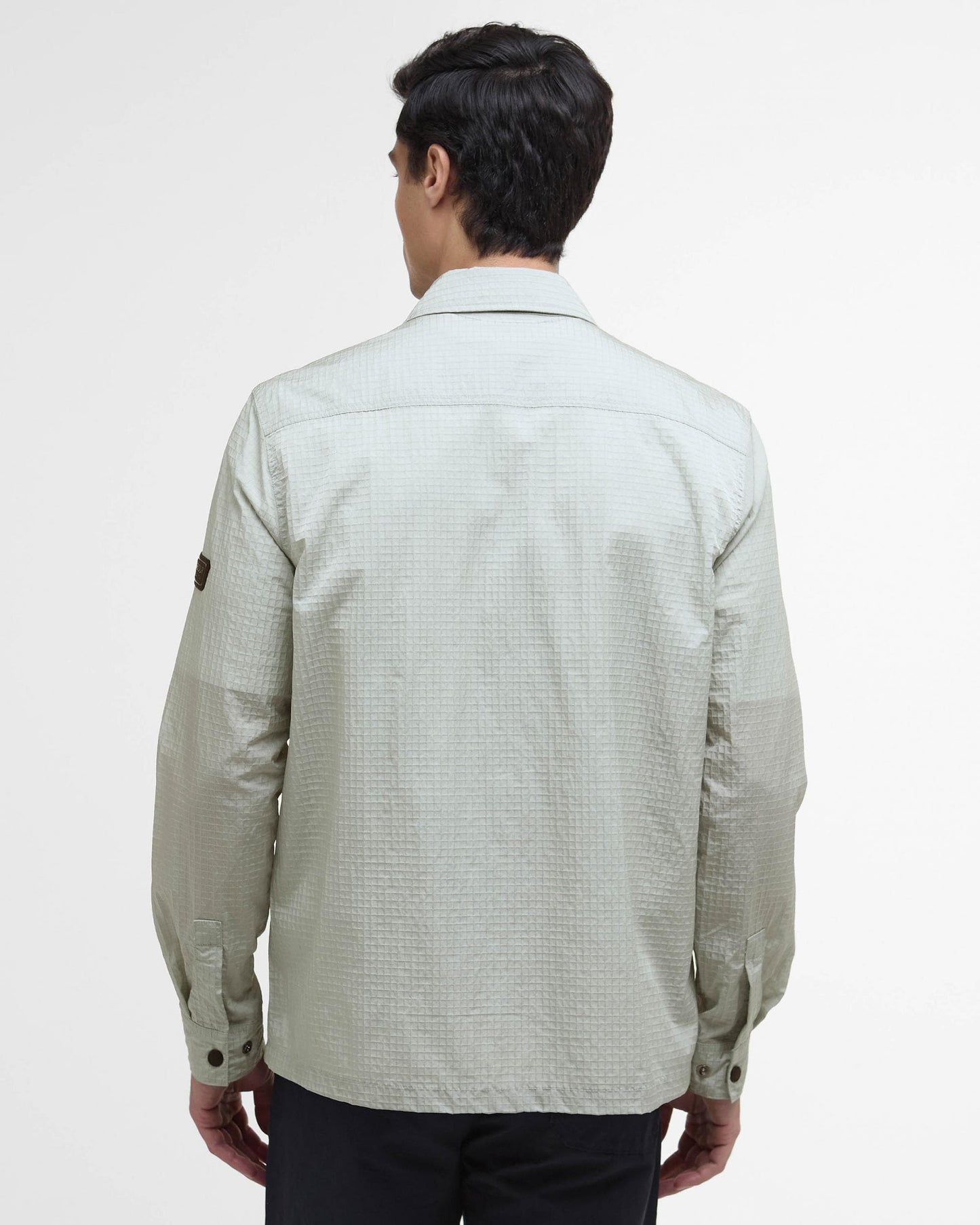 Barbour International Rosso Mens Ripstop Overshirt - Mineral Grey
