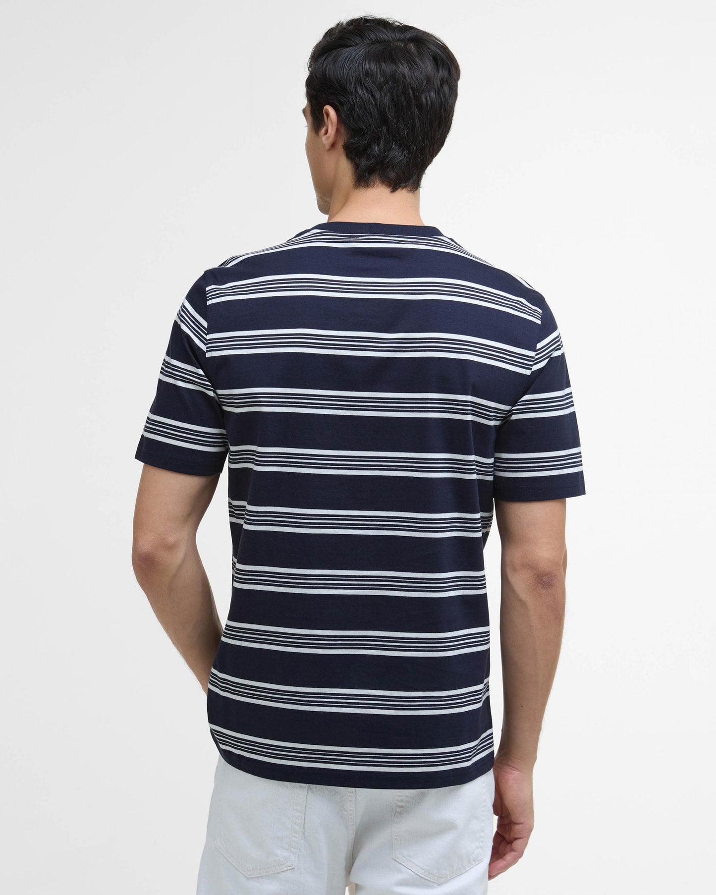 Barbour International Upham Mens Striped T-Shirt - Navy