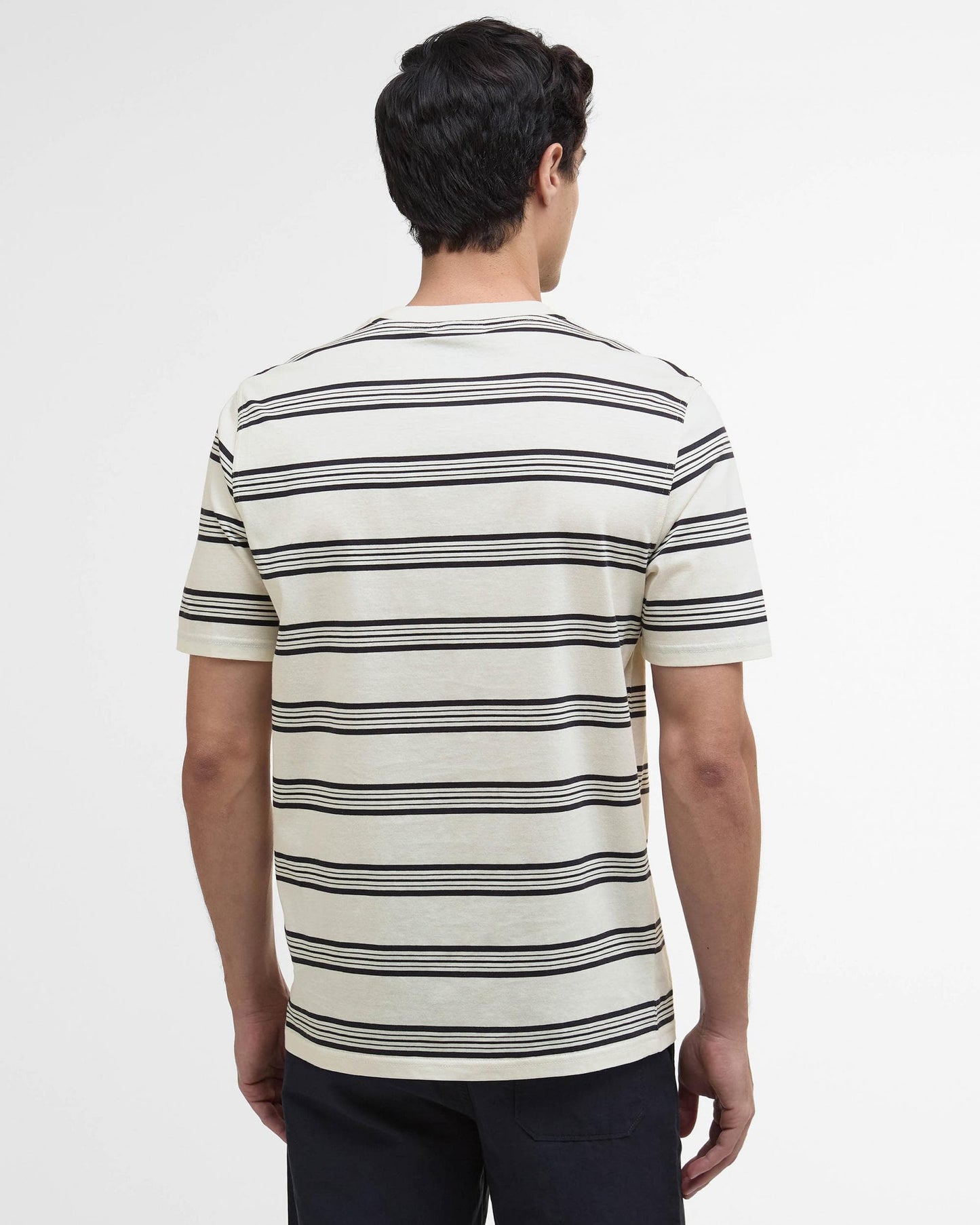Barbour International Upham Mens Striped T-Shirt - Whisper White