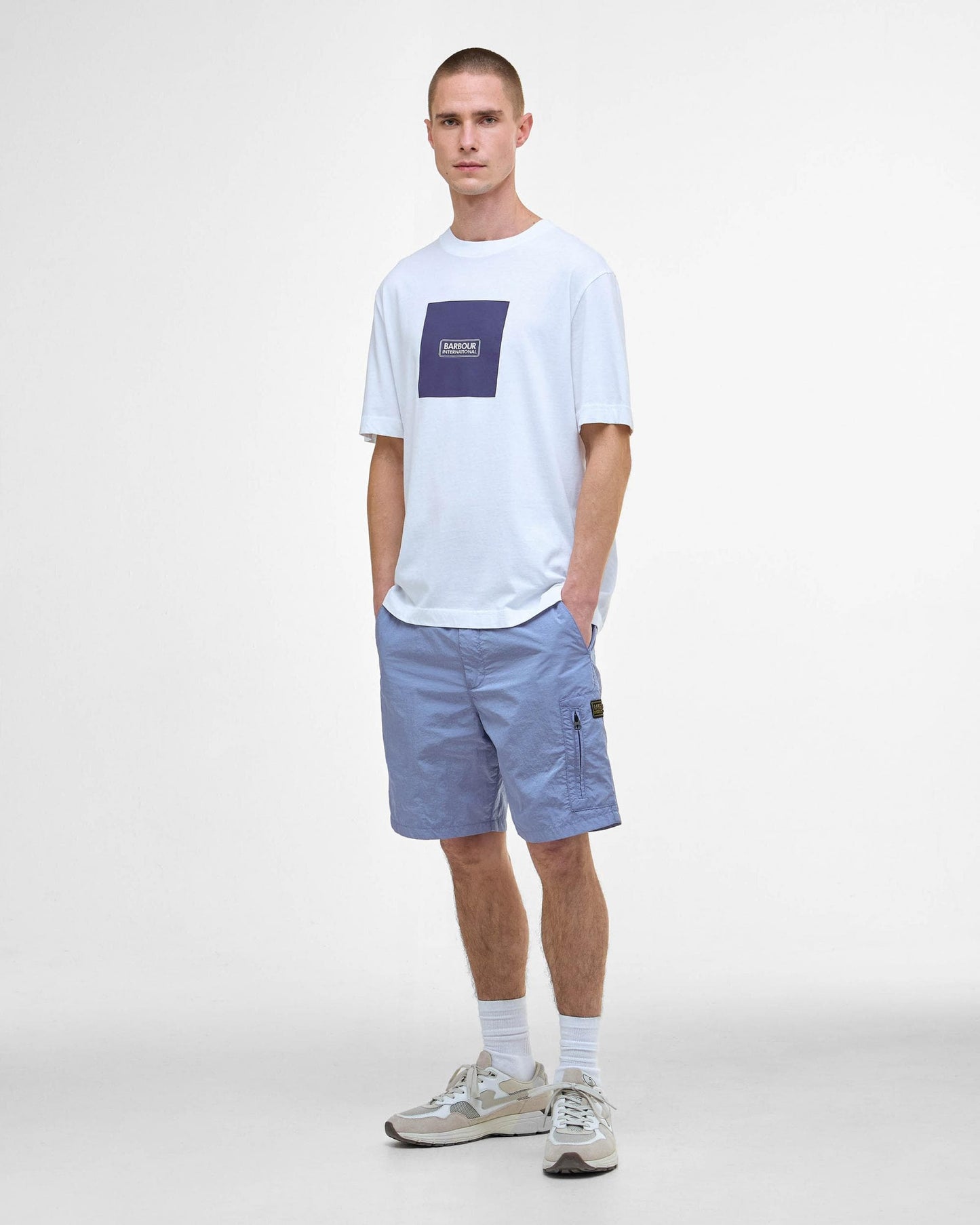 Barbour International Mass Mens Graphic T-Shirt - White