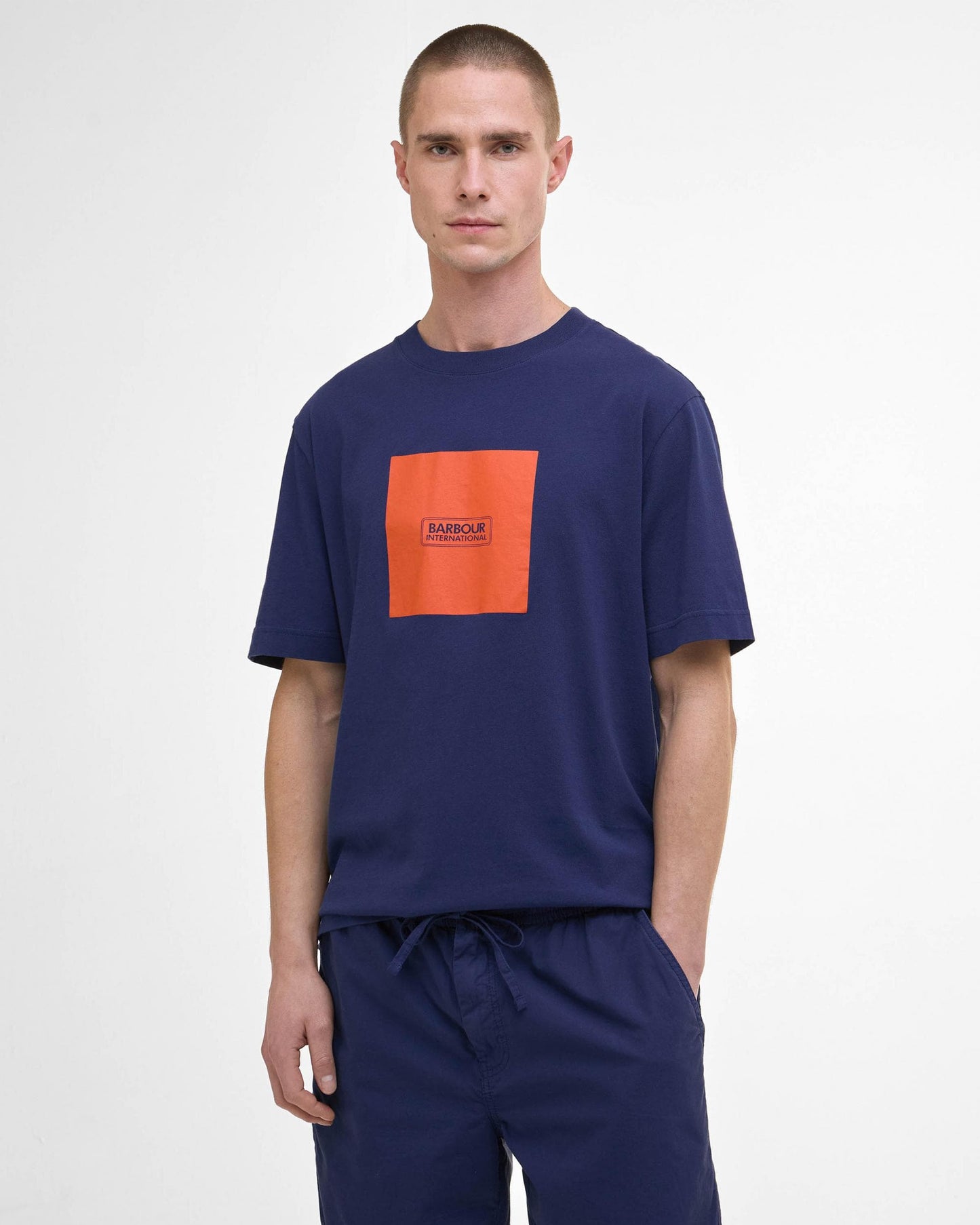Barbour International Mass Mens Graphic T-Shirt - Pigment Navy