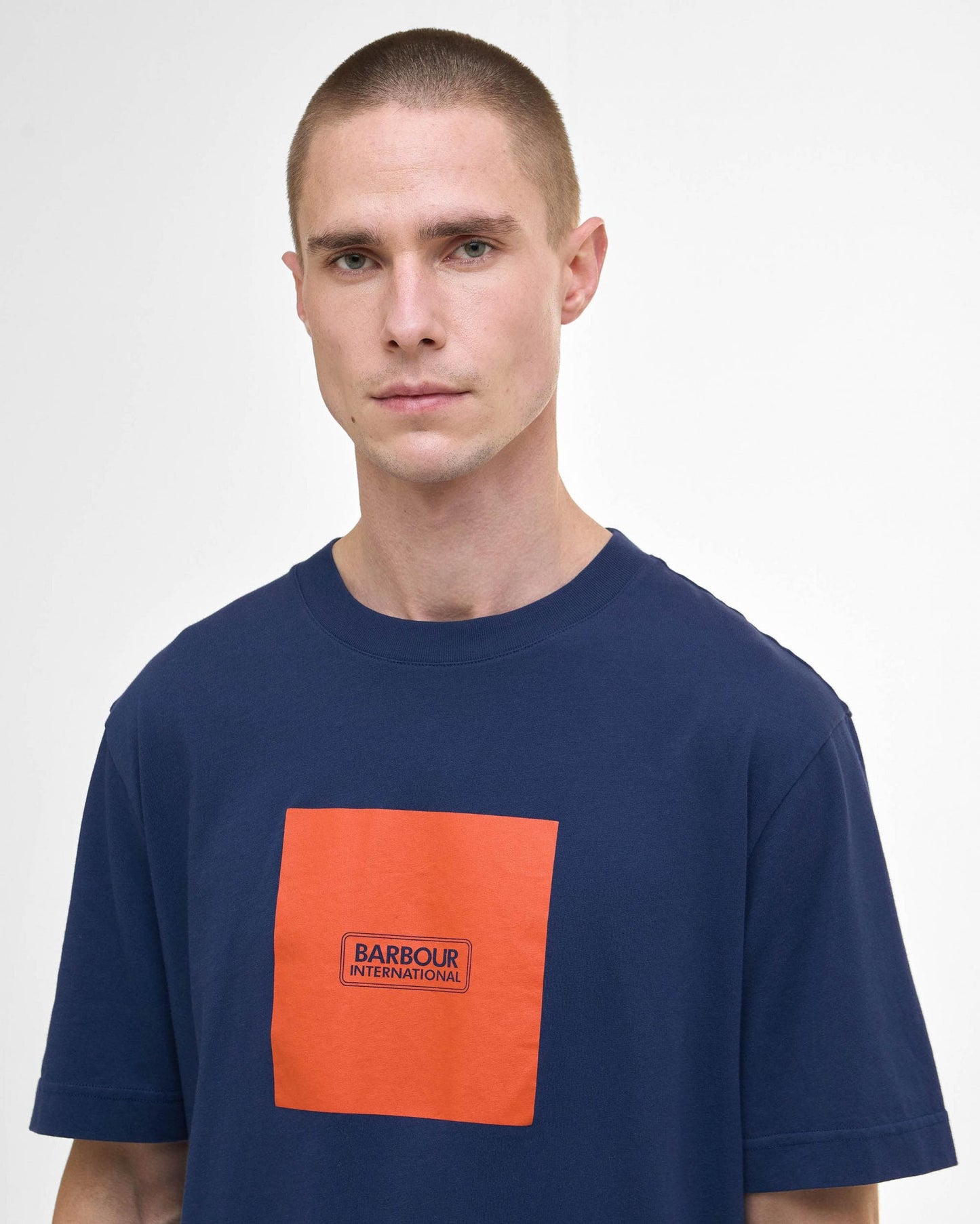Barbour International Mass Mens Graphic T-Shirt - Pigment Navy