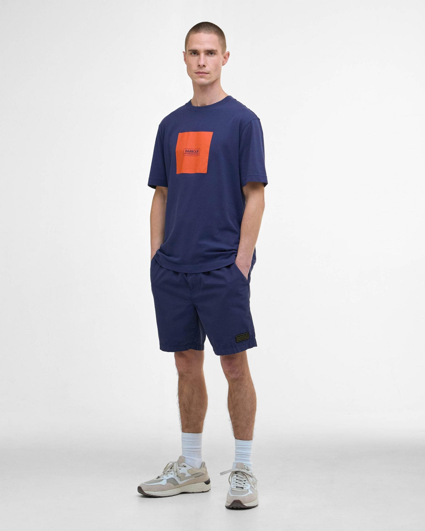 Barbour International Mass Mens Graphic T-Shirt - Pigment Navy