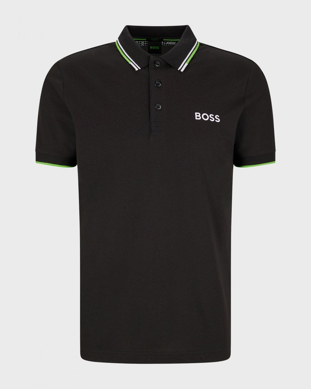 BOSS Green Paddy Pro Mens Cotton Blend Polo Shirt With Contrast Logos NOS