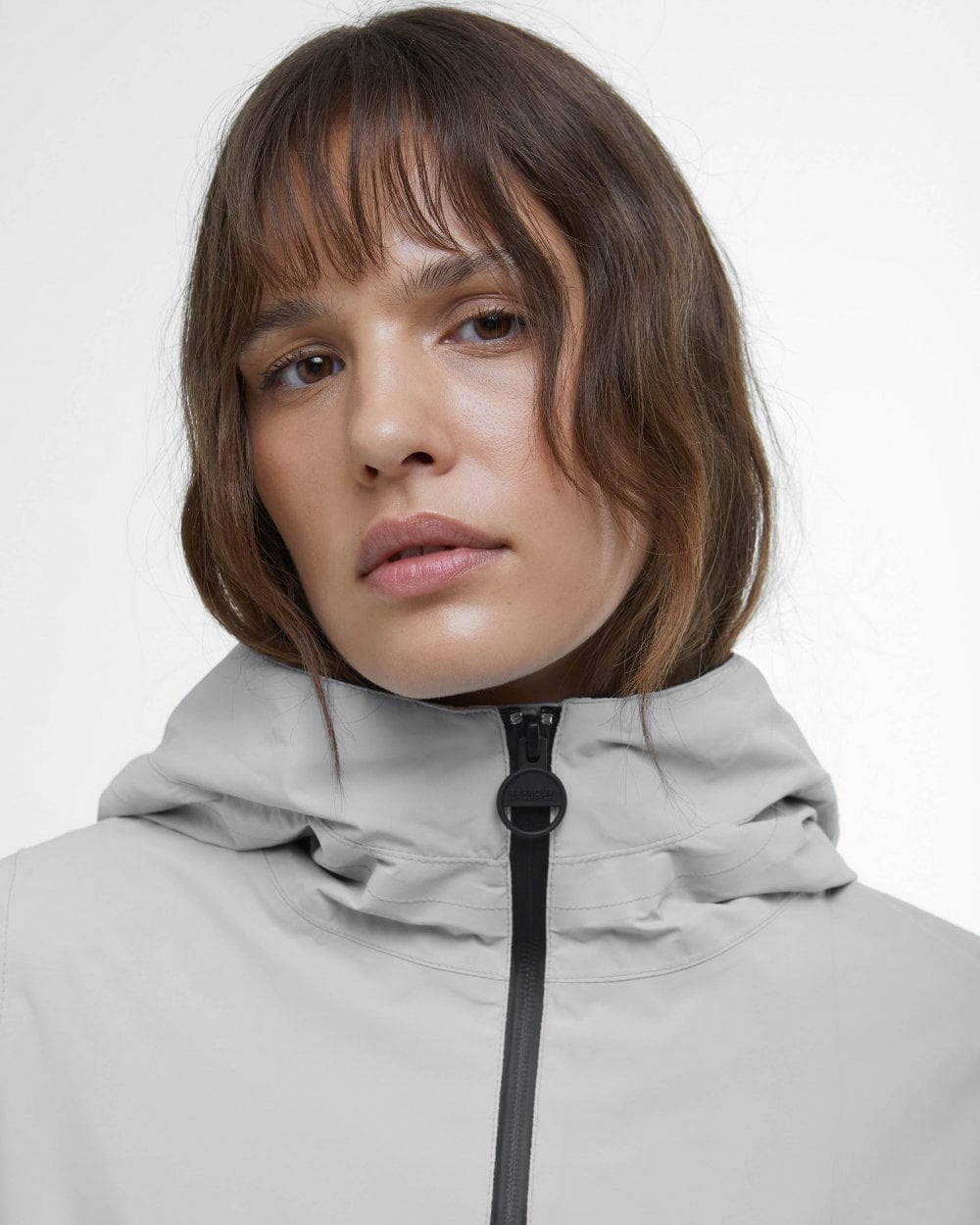 Barbour International Long Kyra Womens Waterproof Jacket - Light Steel Blue
