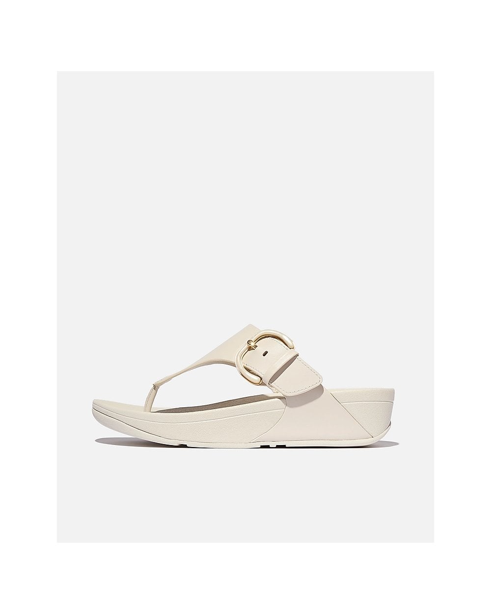 FitFlop Womens Lulu Resin-Buckle Leather Toe-Post Sandals
