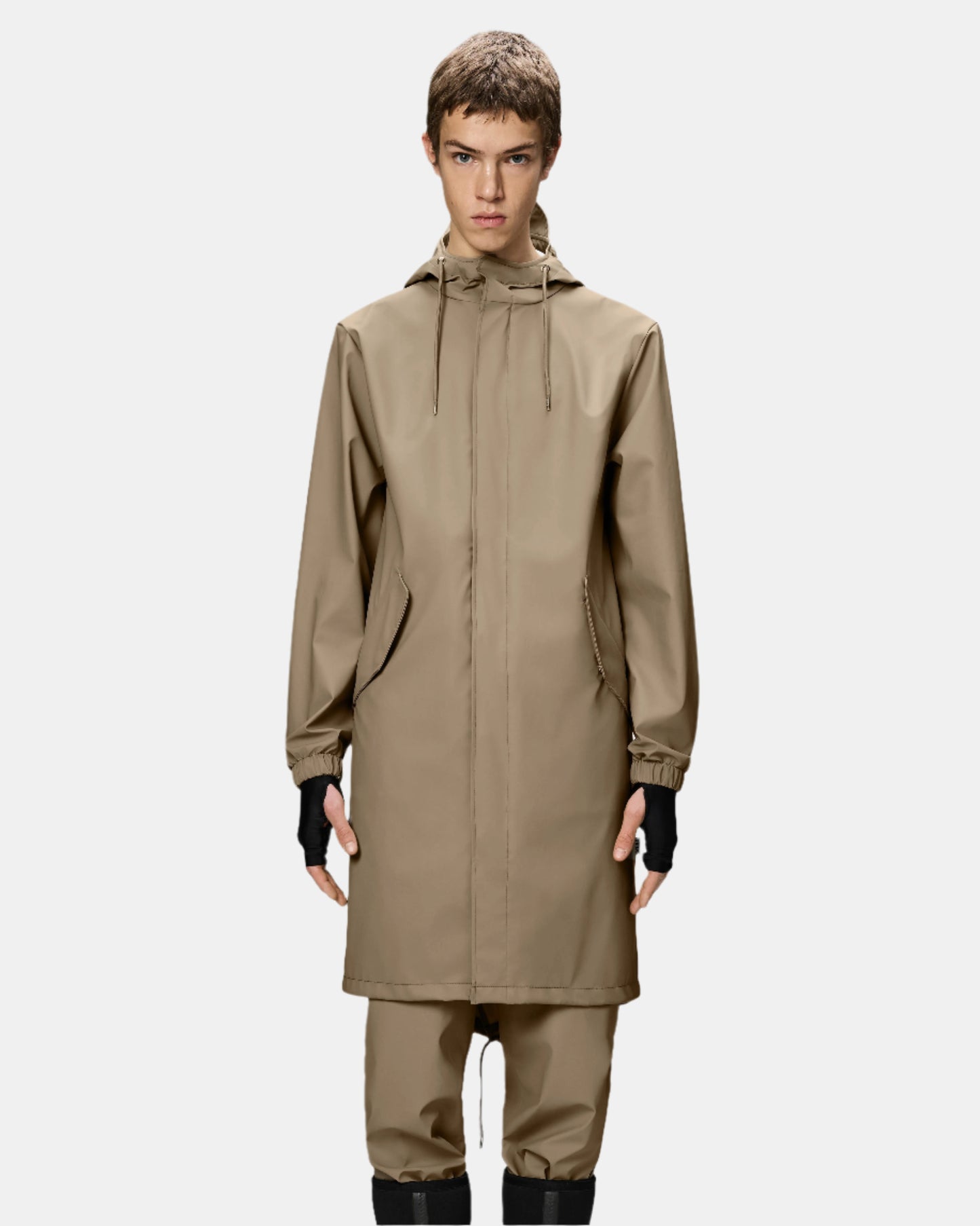 Rains Unisex Fishtail Parka - 133 Beige