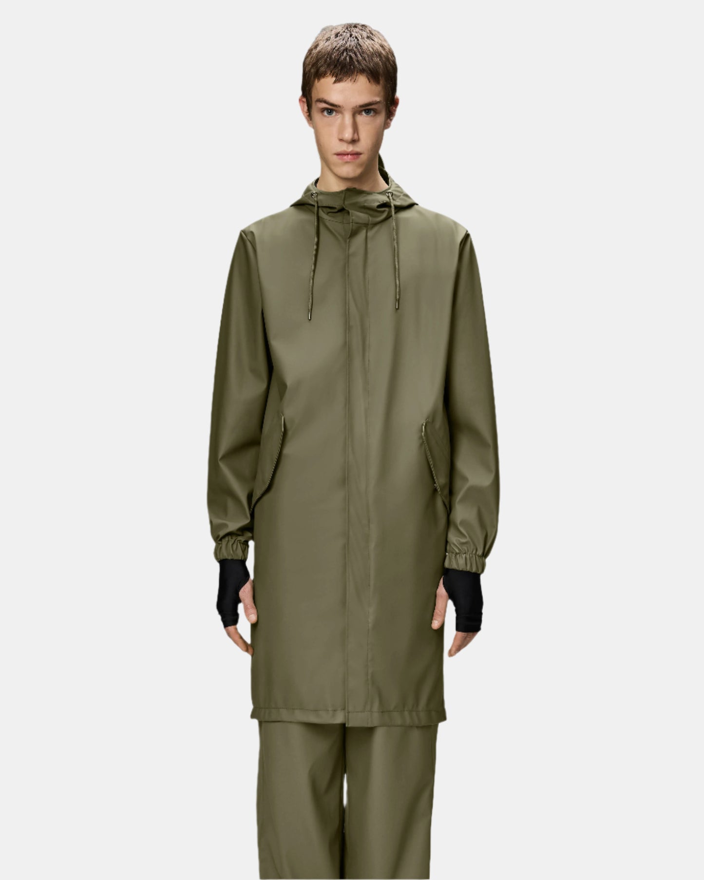 Rains Unisex Fishtail Parka - 134 Marsh