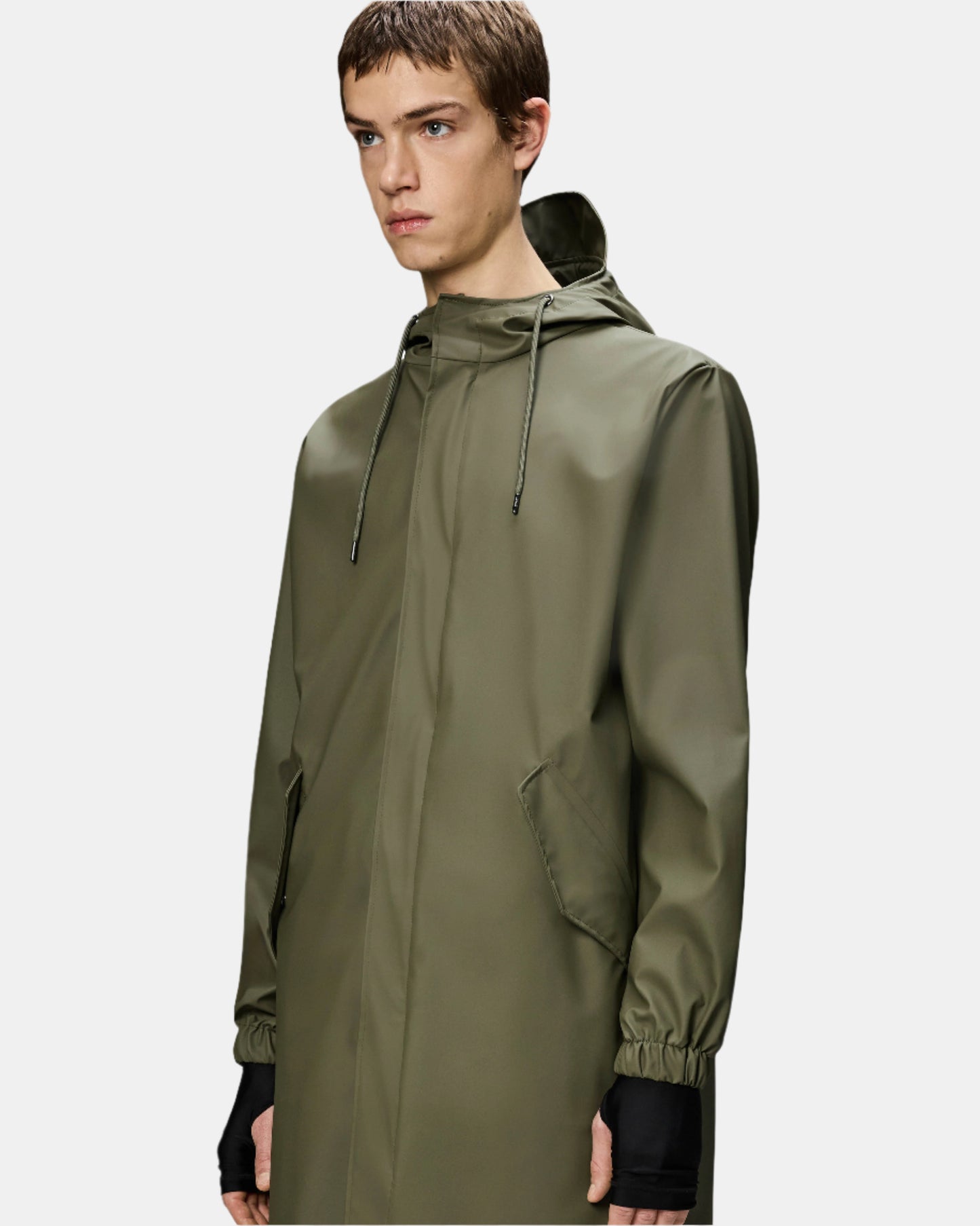 Rains Unisex Fishtail Parka - 134 Marsh