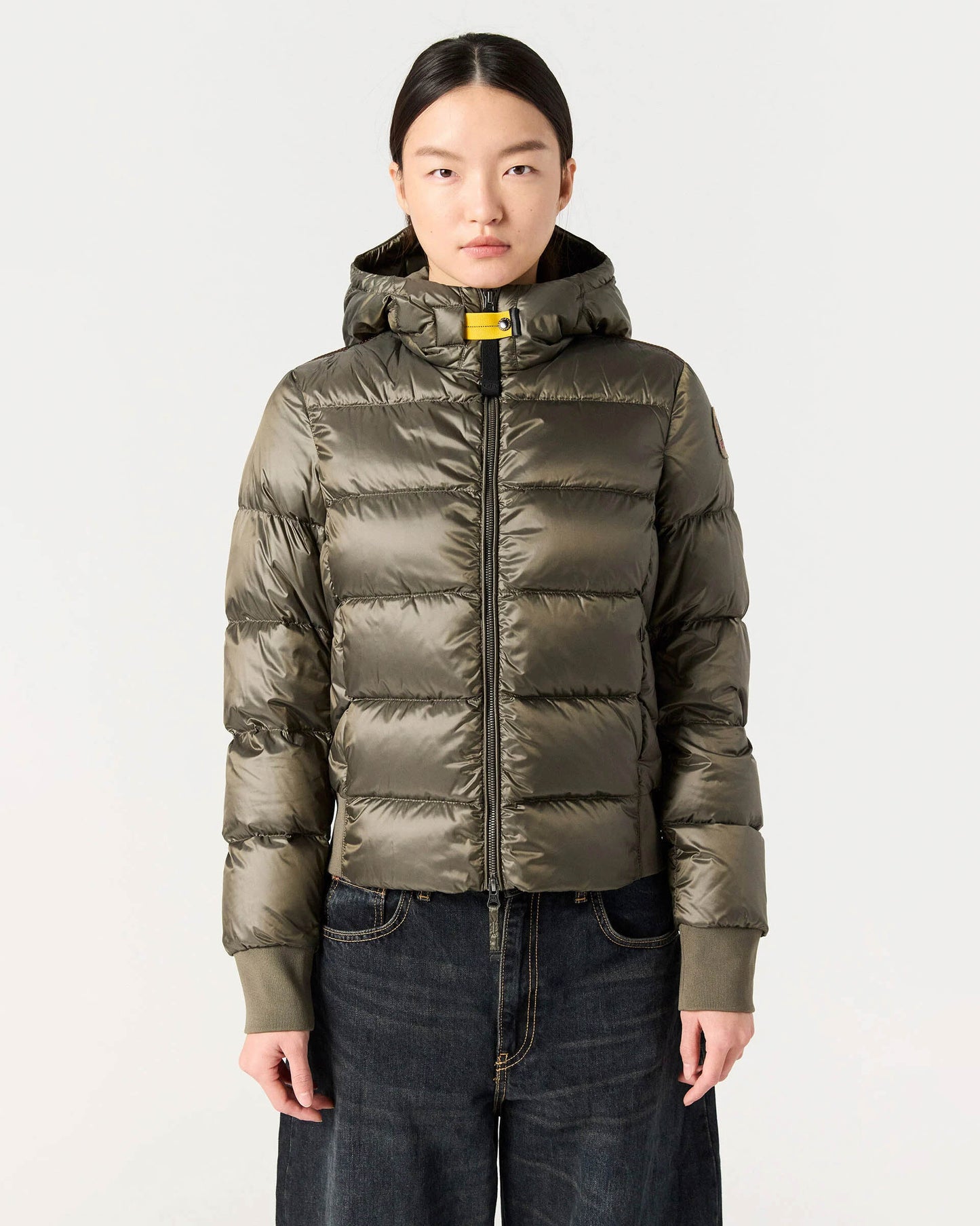 Parajumpers Mariah Womens Hooded Down Bomber - Olive Grey 103