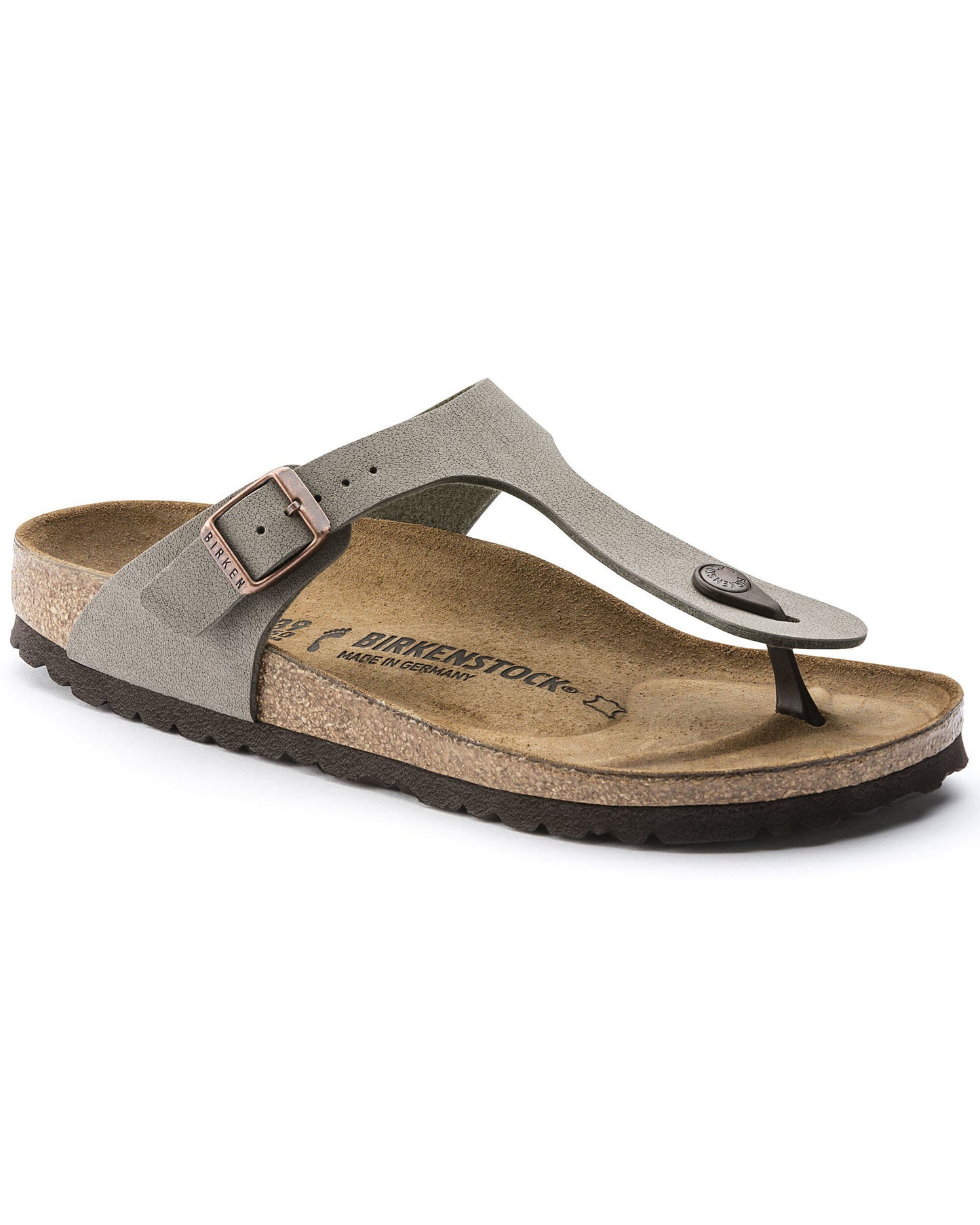 Birkenstock Gizeh Birko-Flor Birkibuc Womens Flip Flop - Stone