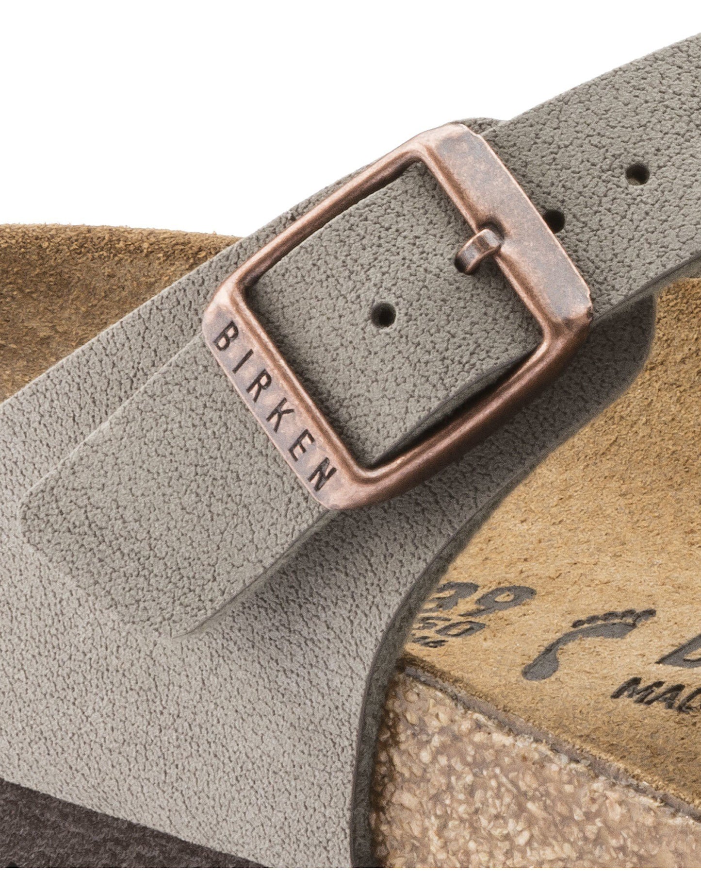 Birkenstock Gizeh Birko-Flor Birkibuc Womens Flip Flop - Stone