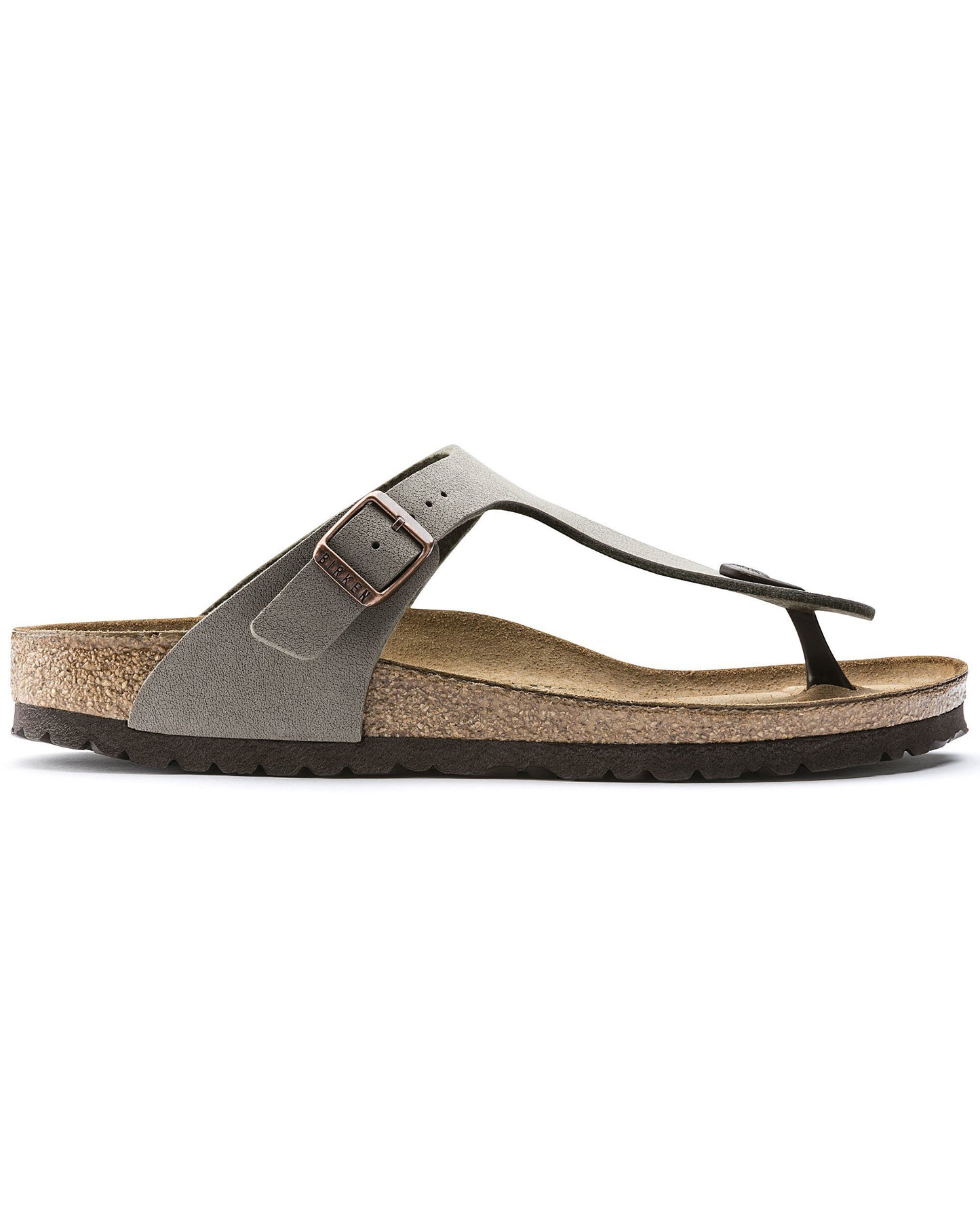 Birkenstock Gizeh Birko-Flor Birkibuc Womens Flip Flop - Stone