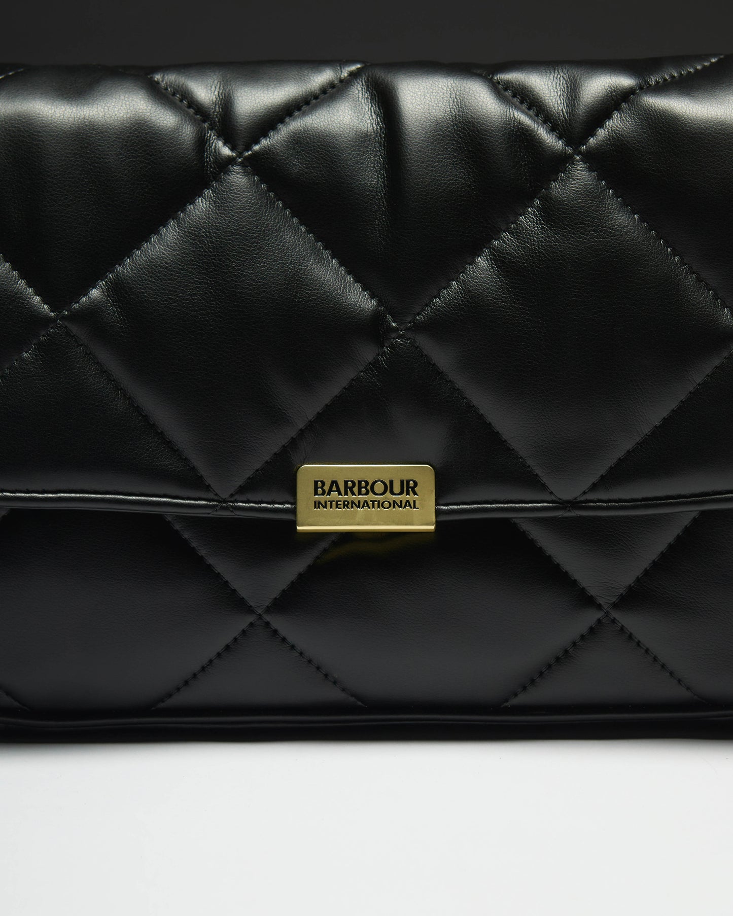 Barbour International Womens Soft Quilt Shoulder Bag - Black