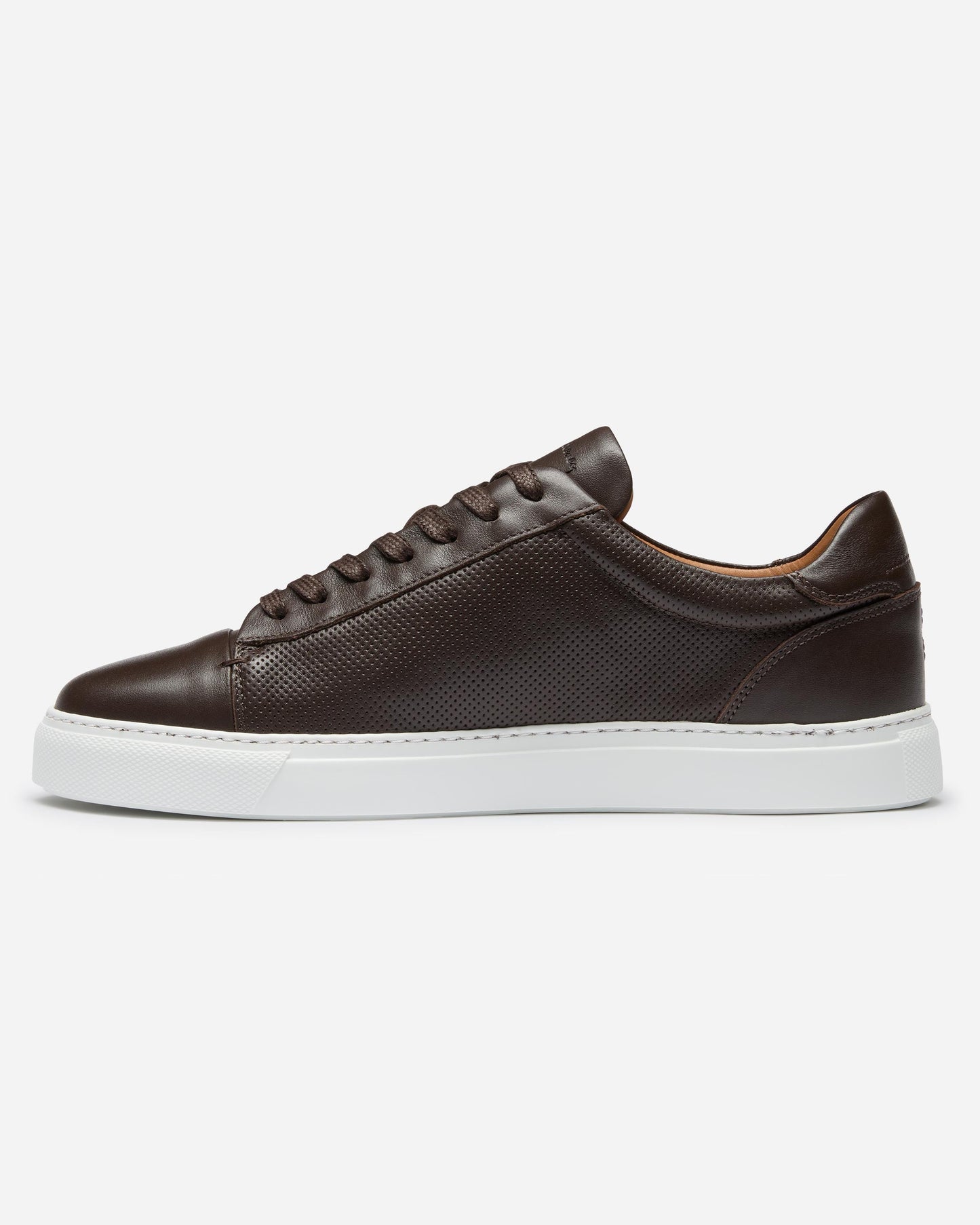 Oliver Sweeney Almada Mens Perforated Leather Trainers - Brown