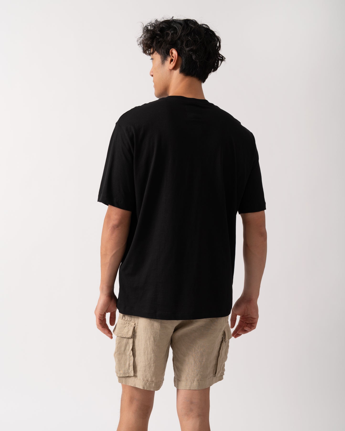 Armani Exchange Mens Embroidered A|X Centre Logo T-Shirt - Black UC001