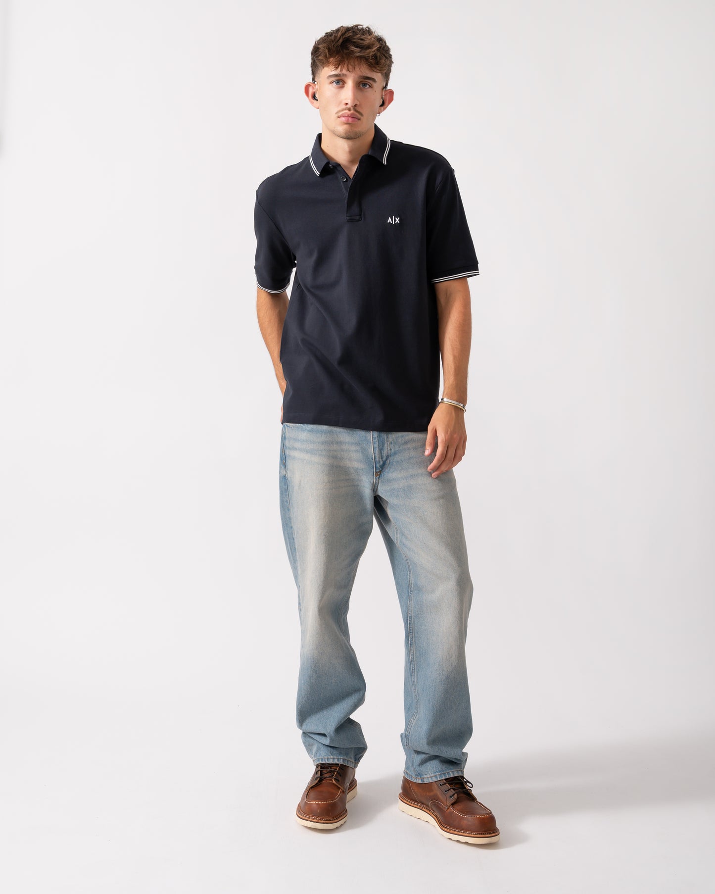 Armani Exchange Mens Polo Shirt XM001287-AF17321 - Deep Navy UB101