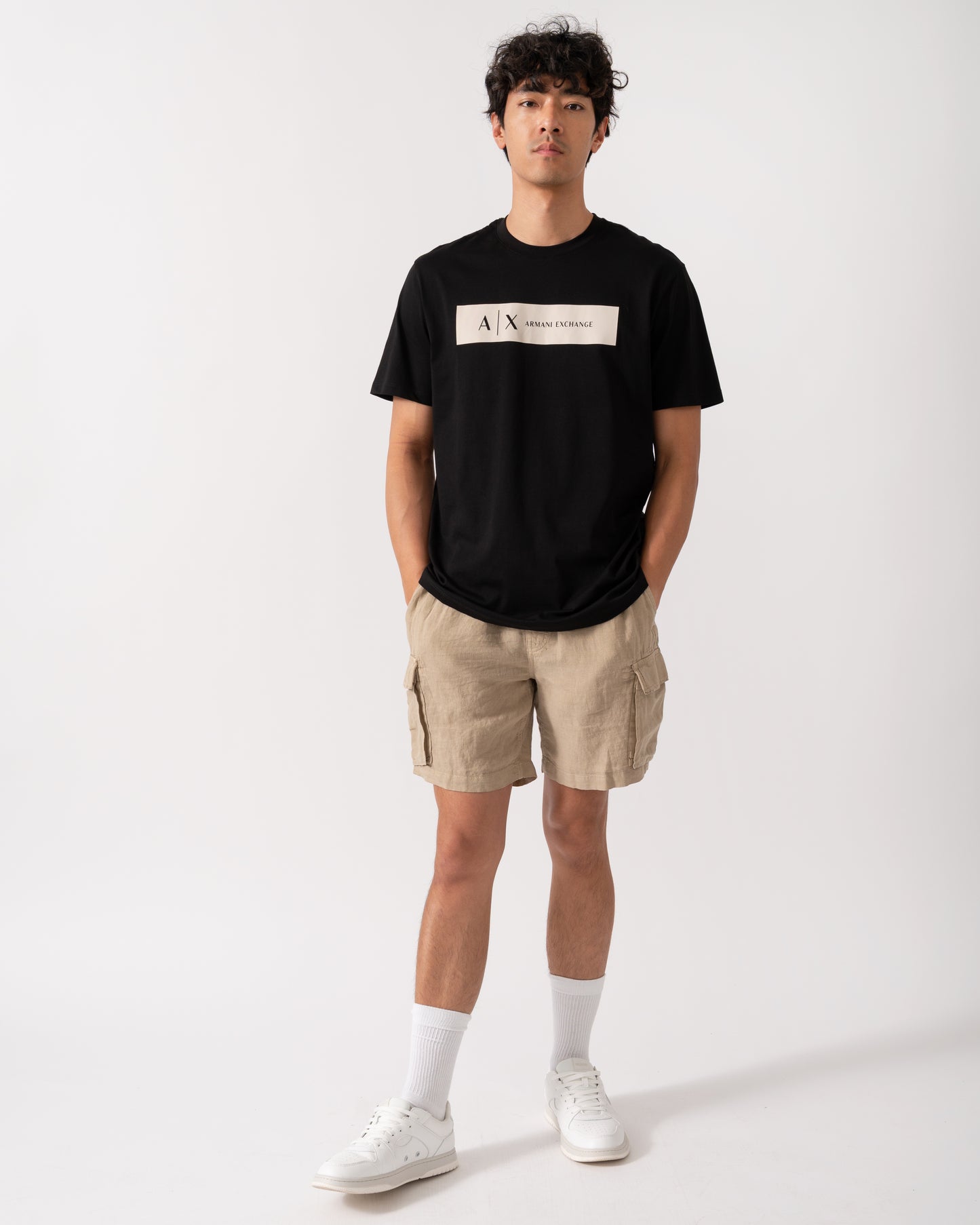 Armani Exchange Mens T-Shirt XM001425-AF10361 - Black UC001