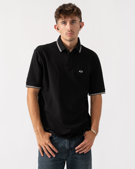 Armani Exchange Mens Polo Shirt XM001287-AF17321 - Black UC001
