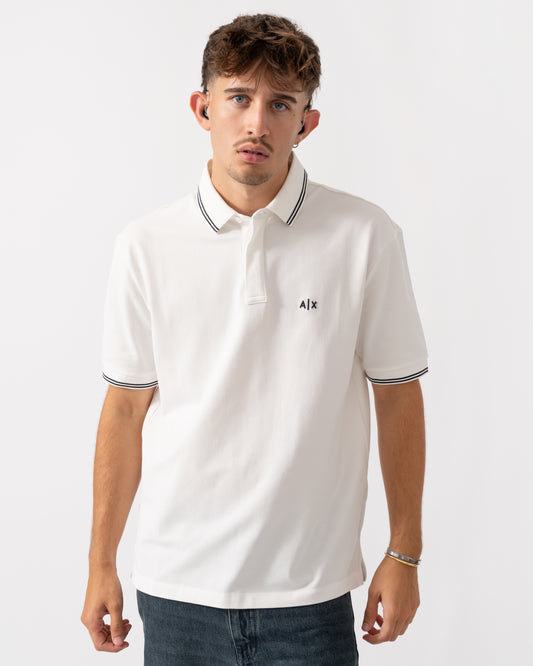 Armani Exchange Mens Polo Shirt XM001287-AF17321 - Off White U0009