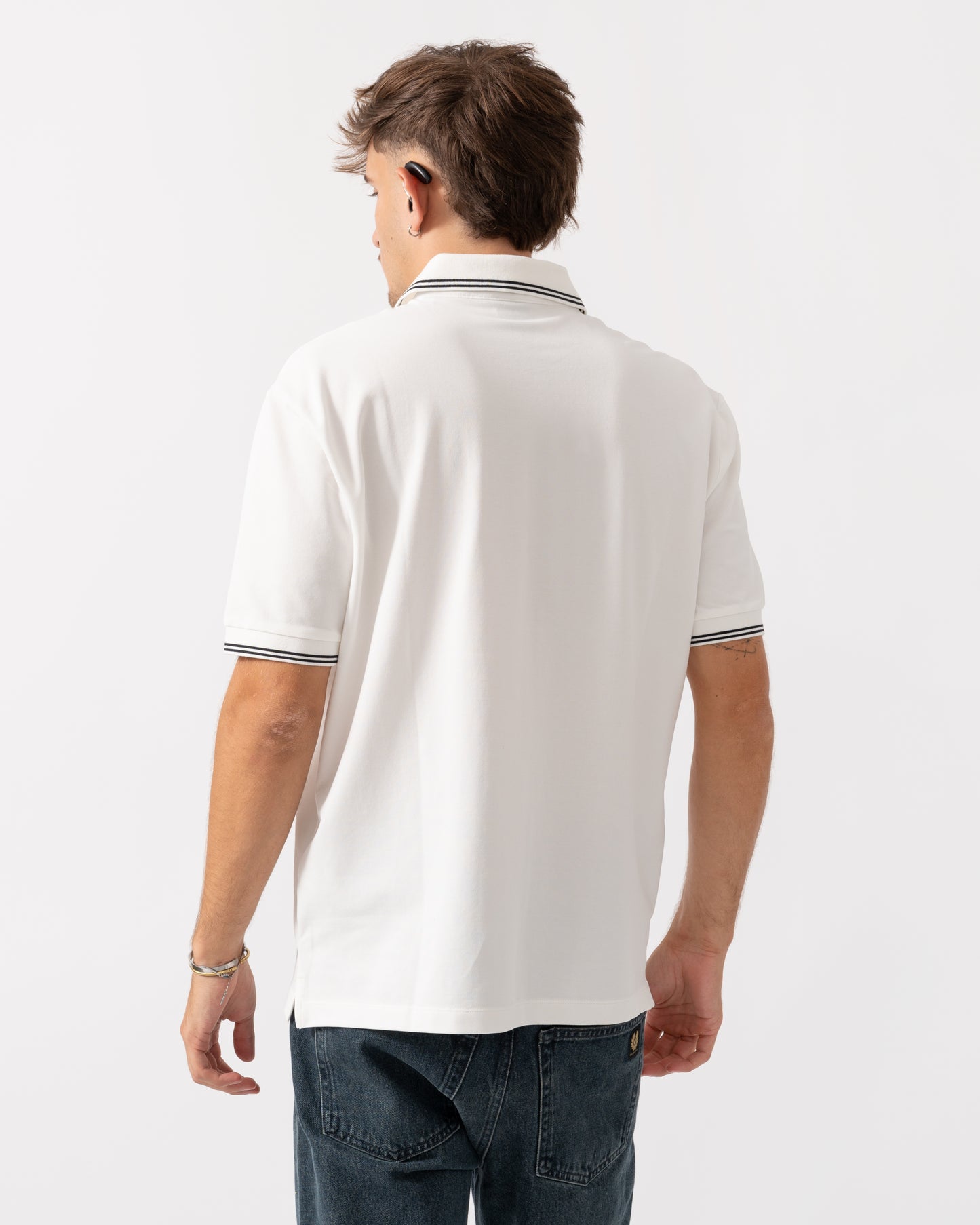 Armani Exchange Mens Polo Shirt XM001287-AF17321 - Off White U0009