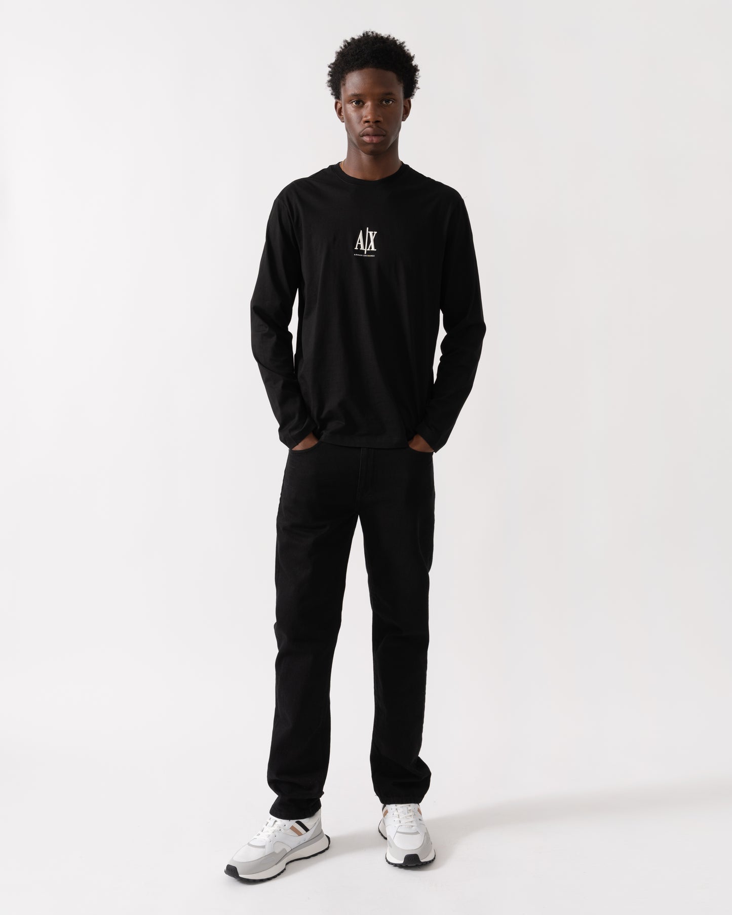 Armani Exchange Mens T-Shirt XM000364-AF12308 - Black UC001