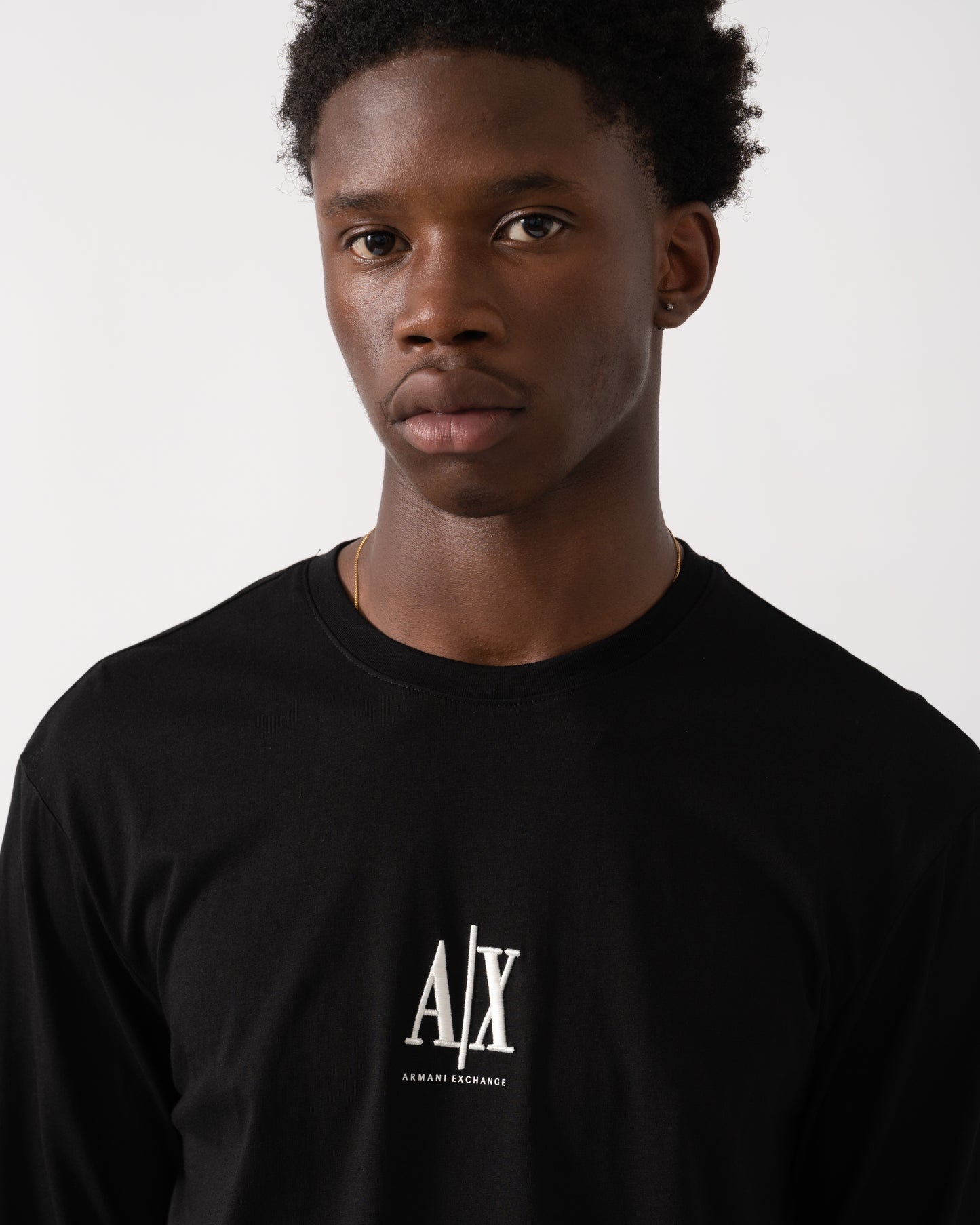 Armani Exchange Mens T-Shirt XM000364-AF12308 - Black UC001
