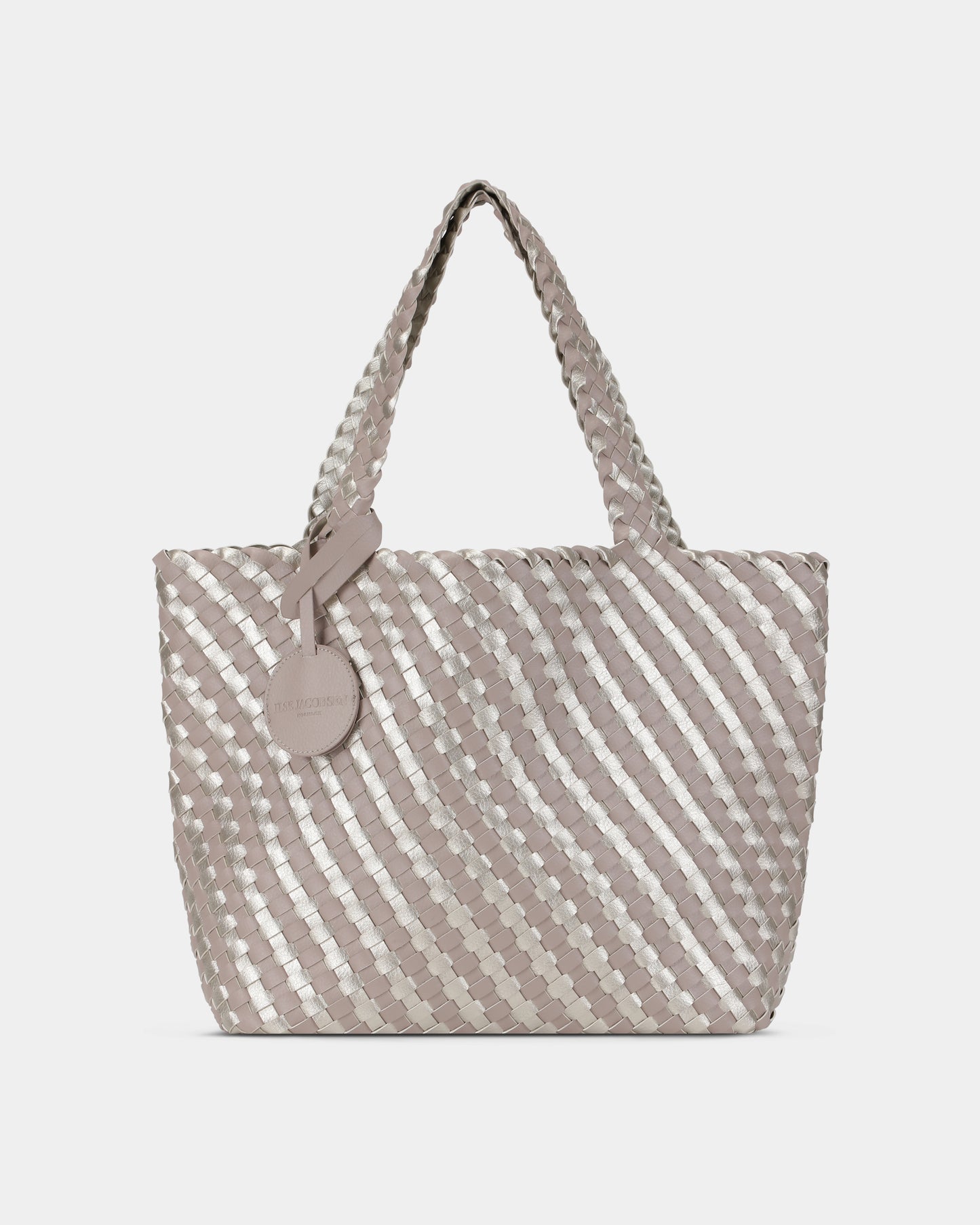 Ilse Jacobsen Reversable Dual Colour Womens Braided Shopper - Atmosphere Platin 149780