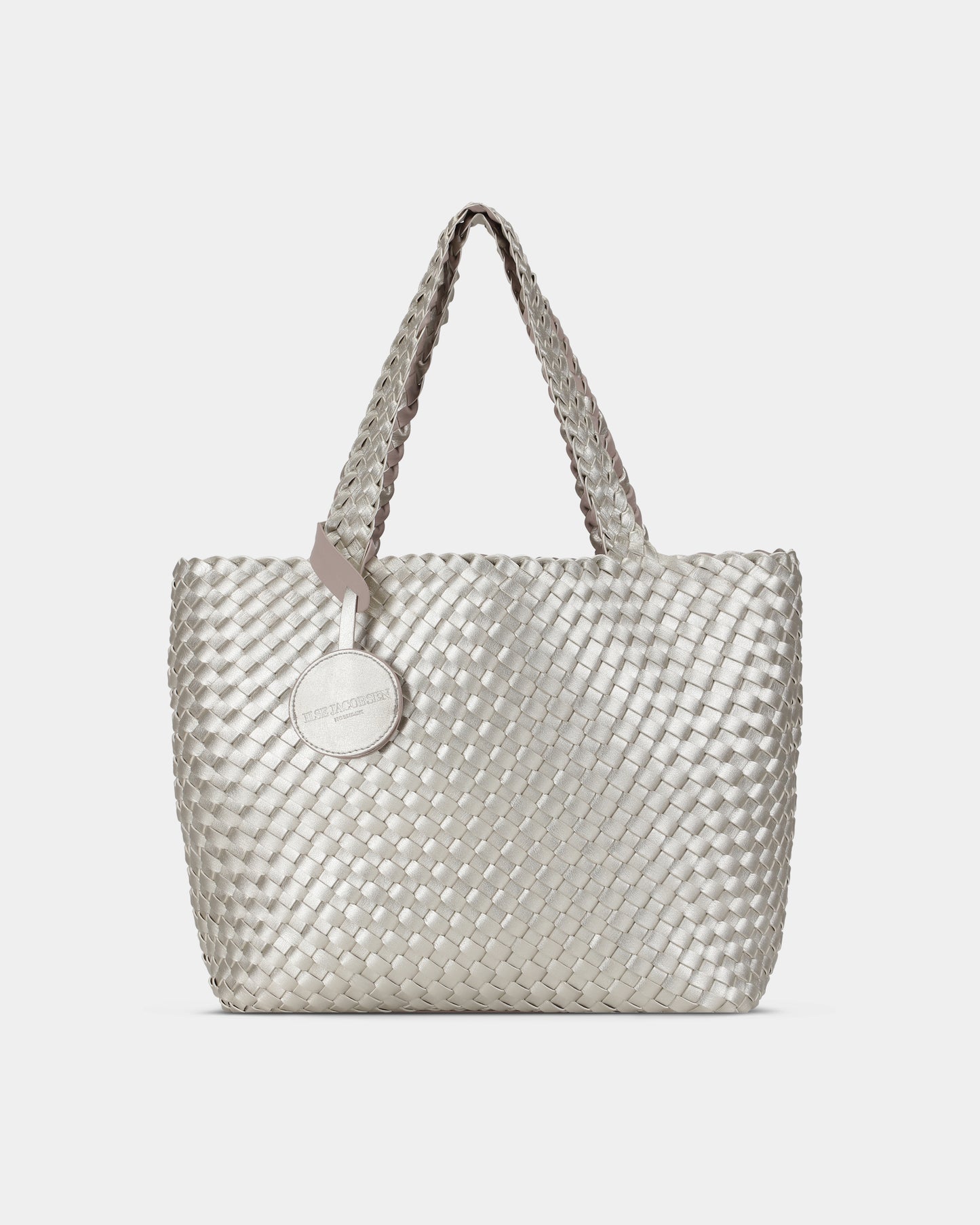 Ilse Jacobsen Reversable Dual Colour Womens Braided Shopper - Atmosphere Platin 149780
