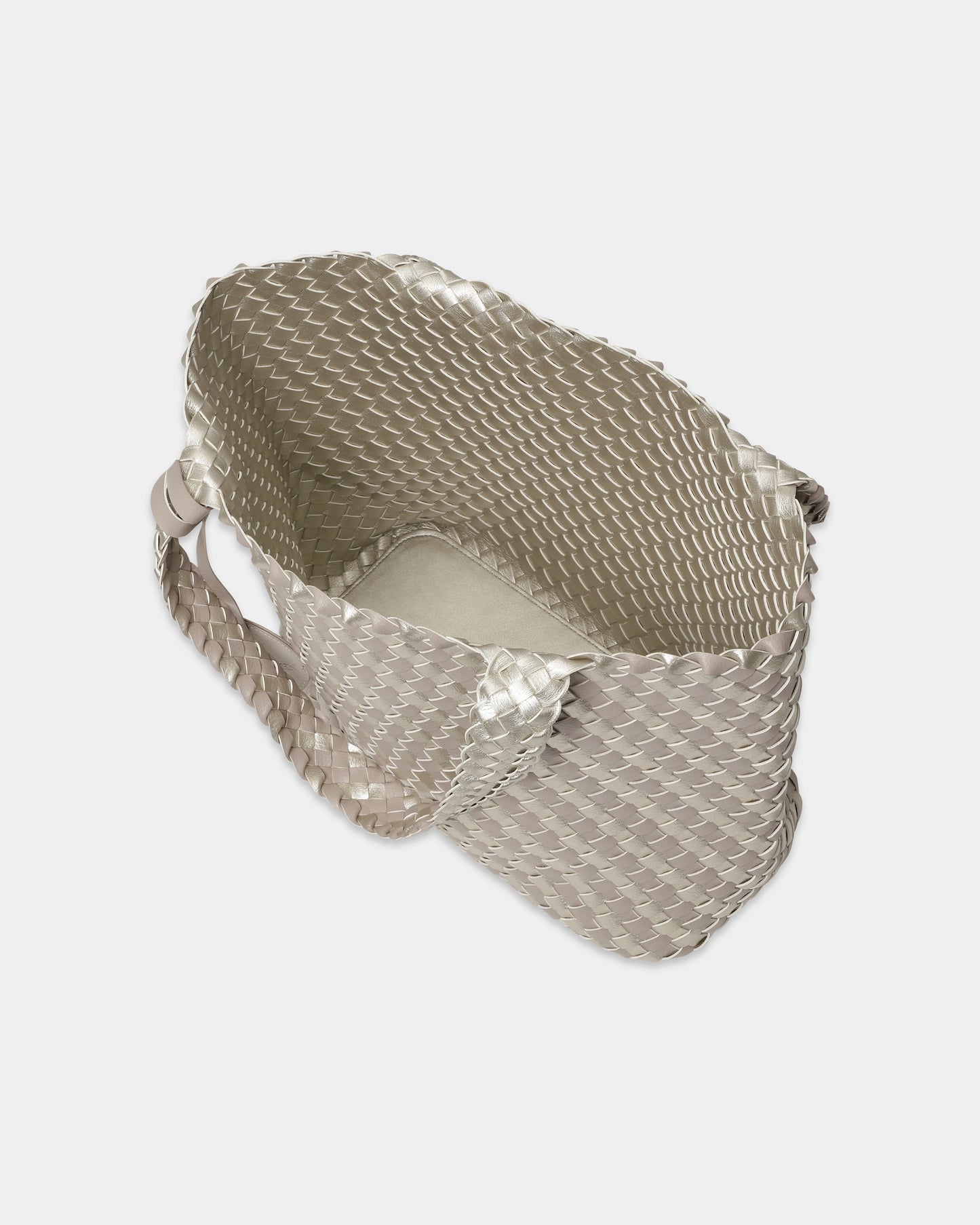 Ilse Jacobsen Reversable Dual Colour Womens Braided Shopper - Atmosphere Platin 149780