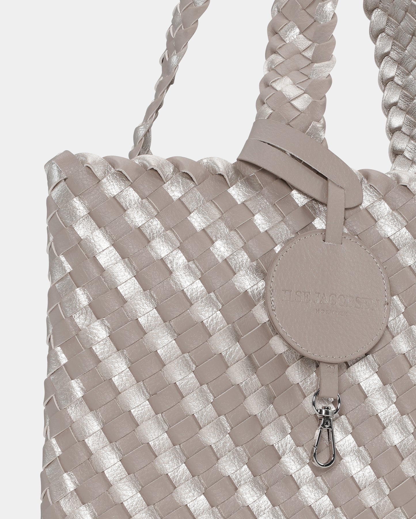 Ilse Jacobsen Reversable Dual Colour Womens Braided Shopper - Atmosphere Platin 149780