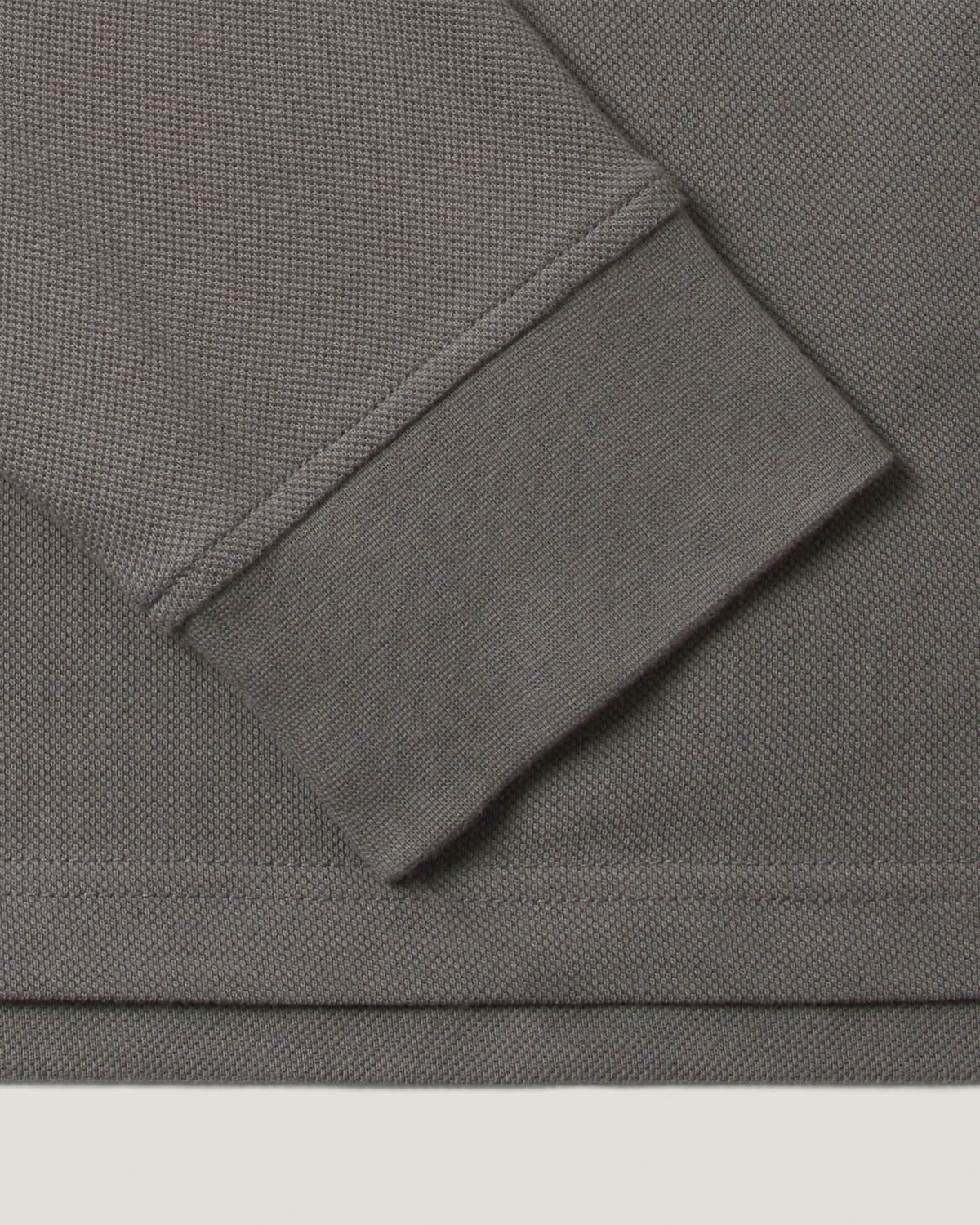 Belstaff Long Sleeved Mens Essentials Polo - Tornado Grey