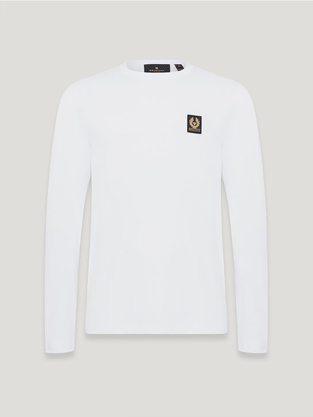 Belstaff Long Sleeved Logo Patch T-Shirt - White