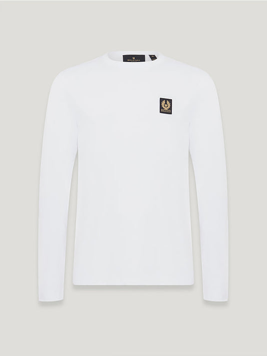 Belstaff Long Sleeved Logo Patch T-Shirt - White
