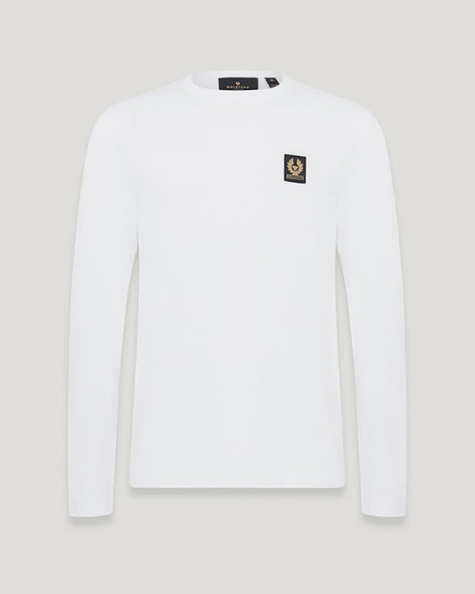 Belstaff Long Sleeved Logo Patch T-Shirt - White