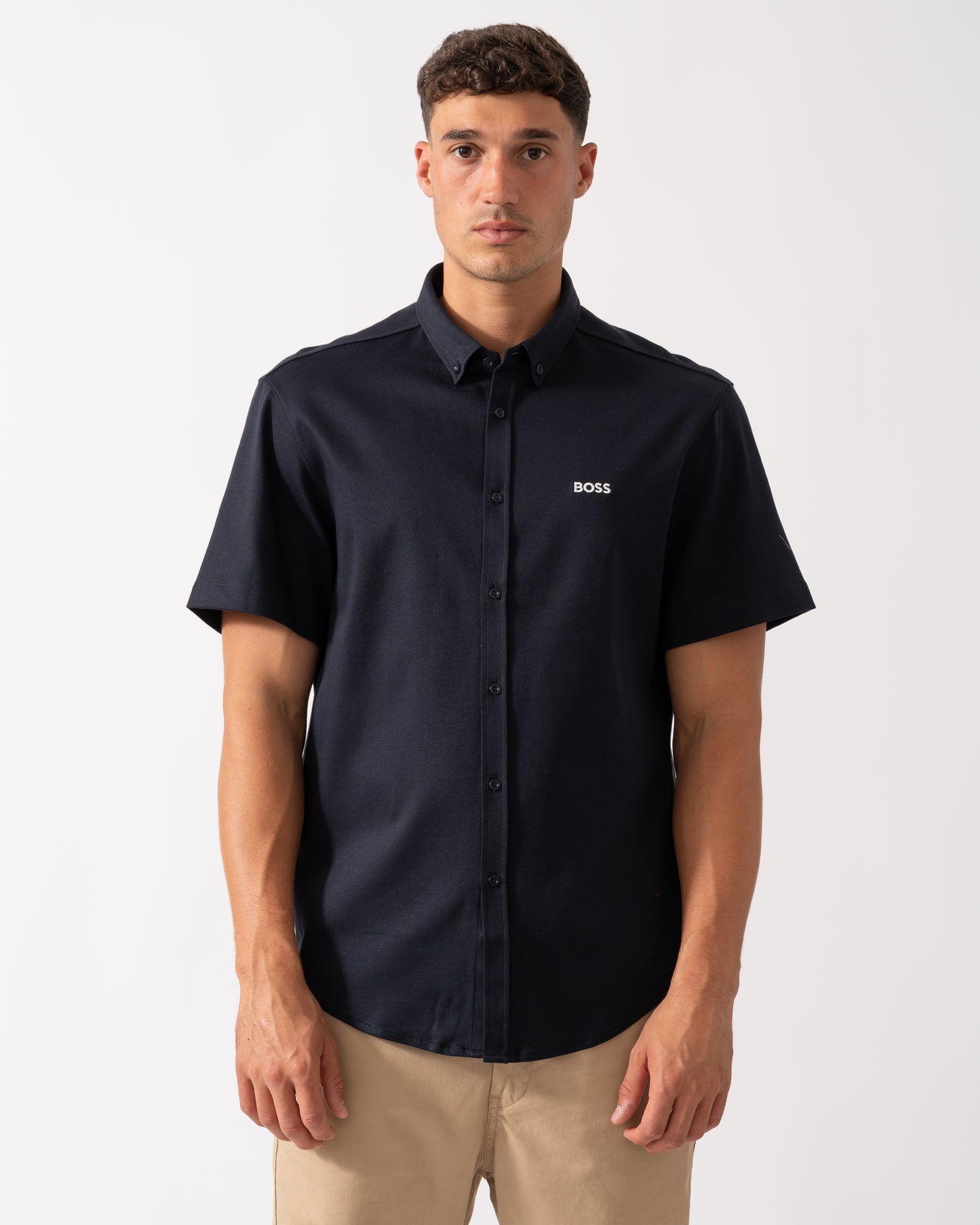 BOSS Green B_Motion Mens Short Sleeve Shirt 50544784 - Dark Blue 402
