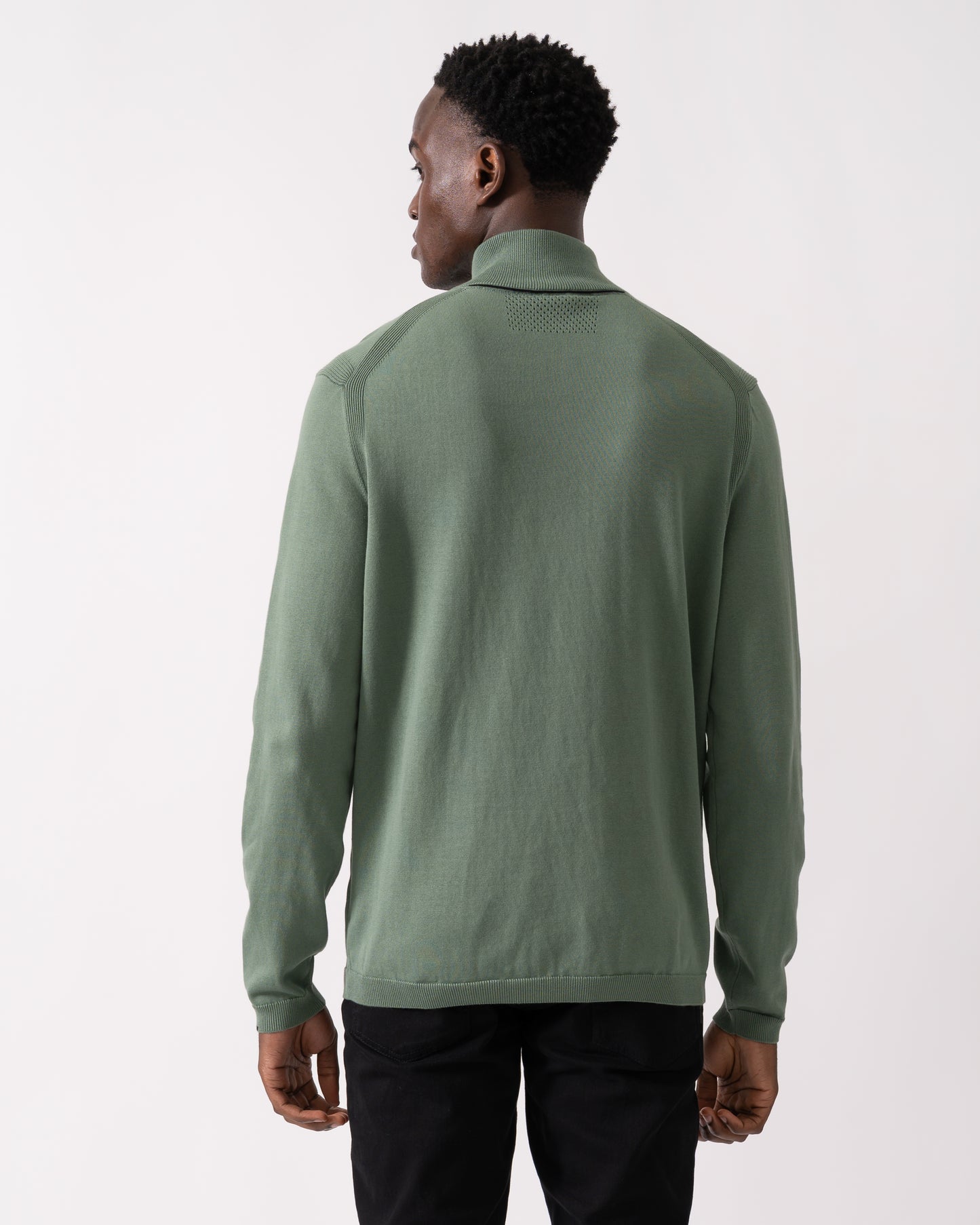 BOSS Green Ever-X Mens Quarter Zip Jumper - Open Green 358
