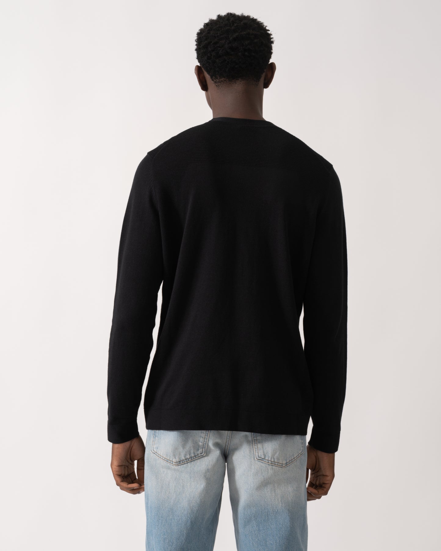 BOSS Green Momentum-Lite Crew Neck Mens Jumper - Black 001