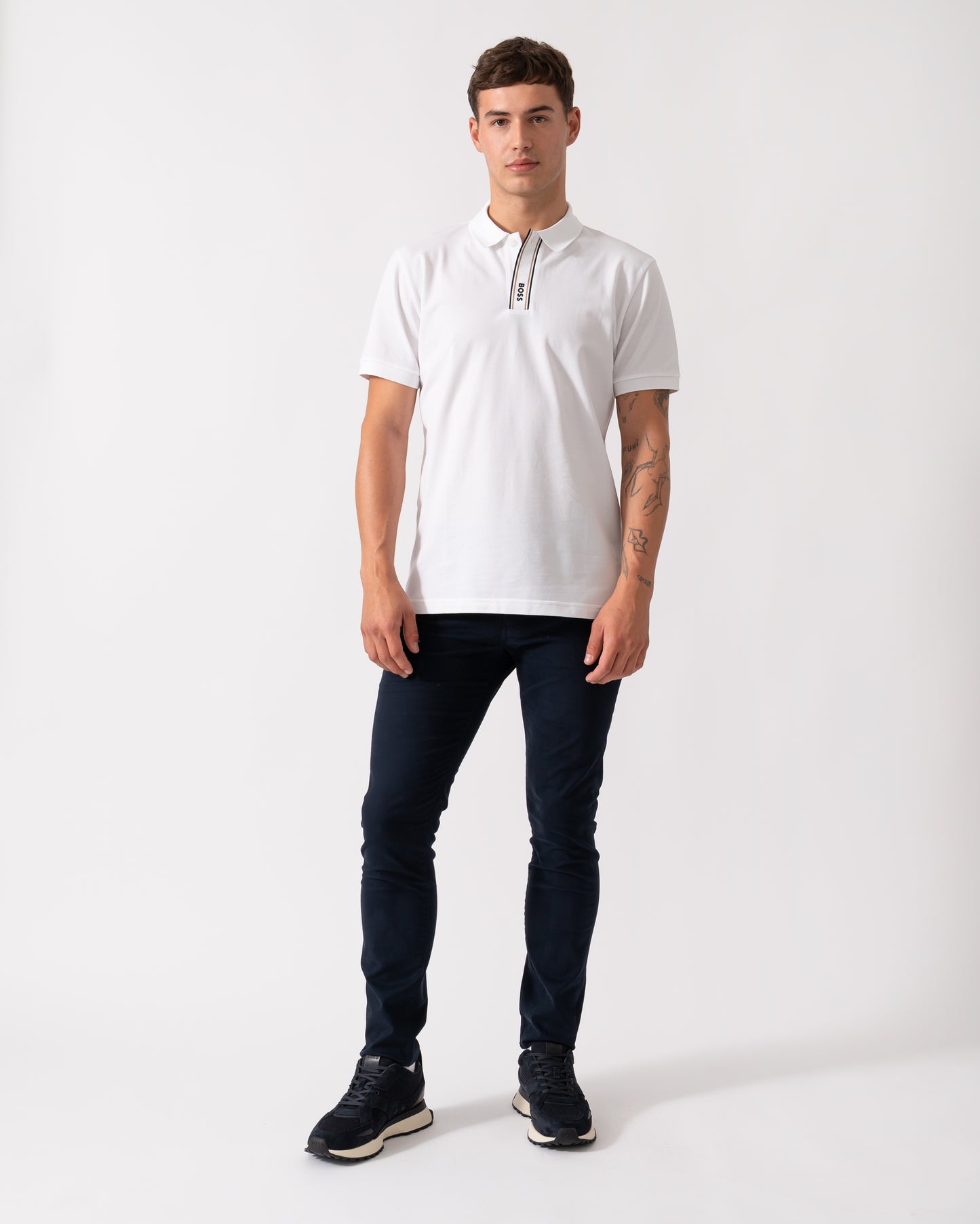 BOSS Green Paddy GOC Mens Polo Shirt - White 100